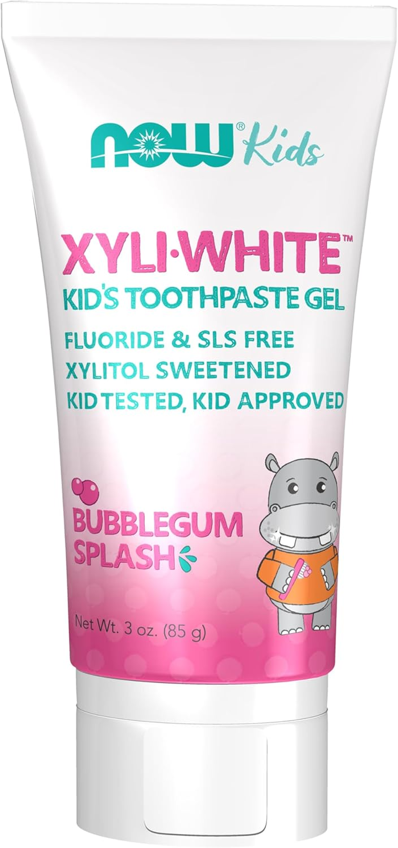 NOW Solutions, Xyliwhite&trade; Toothpaste Gel for Kids, Bubblegum Splash Flavor, Kid Approved! 3-Ounce image number 5