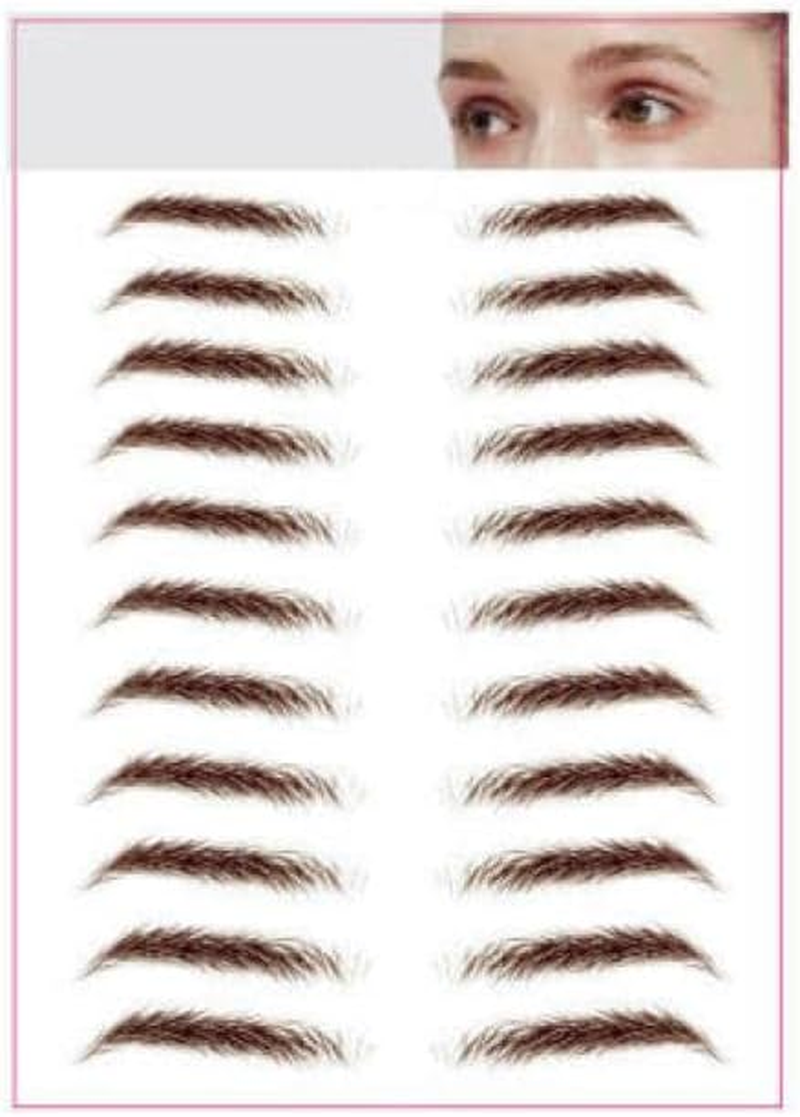 3D Hair-Like Stick-On Authentic Eyebrows Waterproof Eyebrow Tattoo Sticker - Natural Look Stick-On Eyebrows image number 1