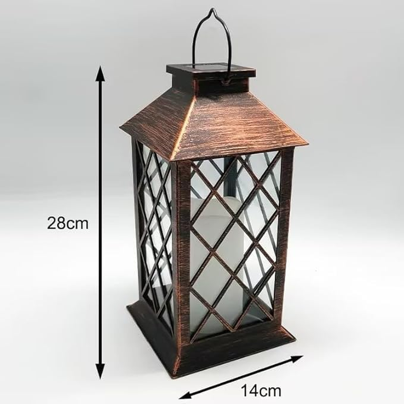 Clearhill 2Pack Solar Garden Lanterns Outdoor, 28Cm*14Cm*2 Waterproof Garden Lanterns with Flickering Flameless Candle, Auto On/Off, Ideal for Patio, Yard, Lawn Decor image number 6