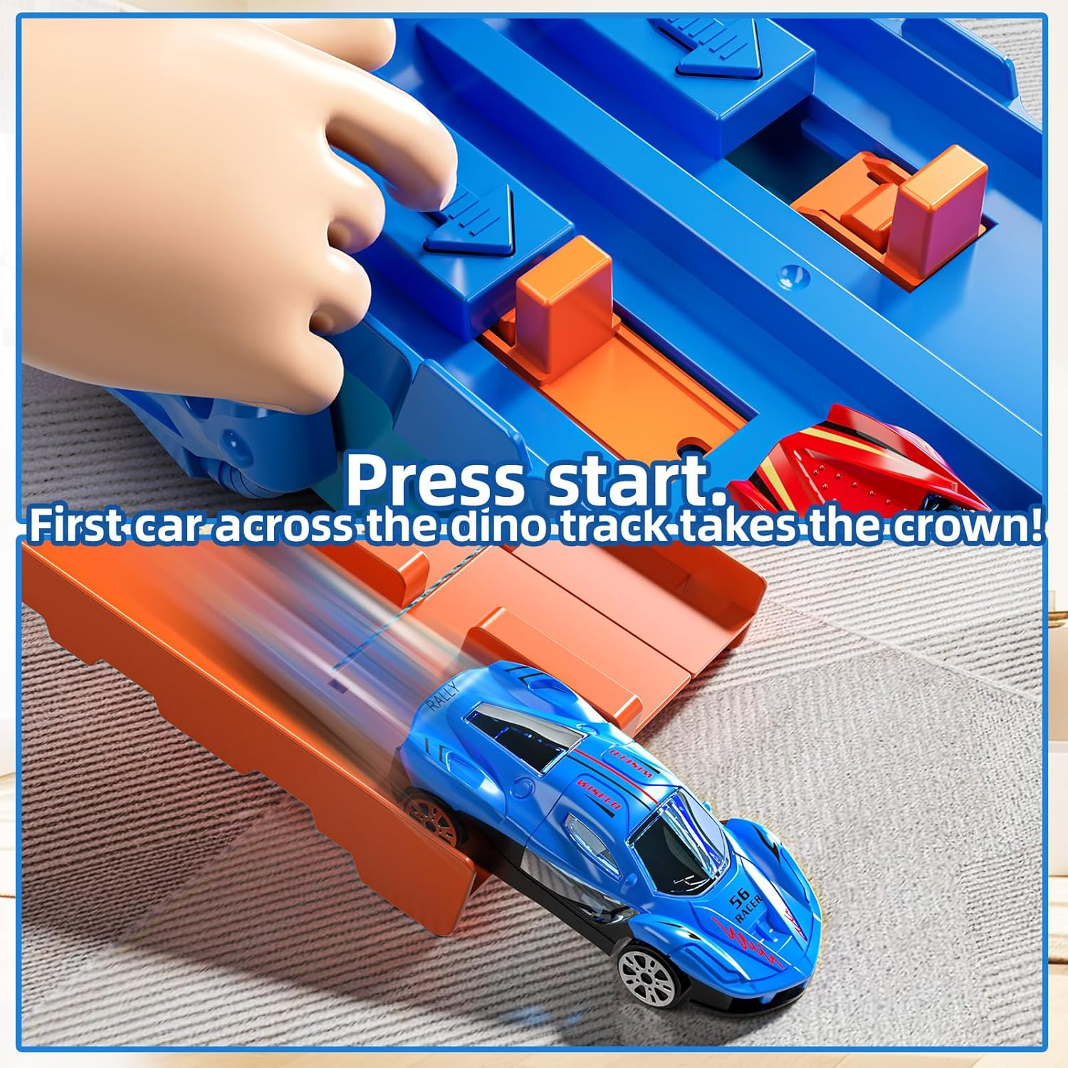 Dinosuar Truck Toy for Kids 3 4 5 6 Years Old - Dinosaur Cars Set, Toy Vehicle, Carrier Truck for Toddlers 3-4 Years, Race Track Set, Birthday Gifts Toys for Boys 3 4 5 6 7 8 Years Old image number 5