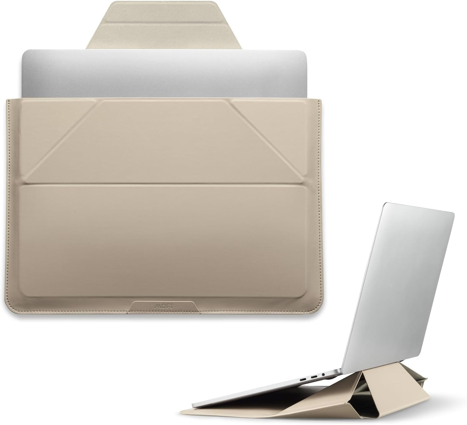 MOFT Laptop Carry Sleeve, 2-In-1 Laptop Bag & Stand for 14" Macbook Air/Pro & Dell/Hp/Lenovo/Asus, Stylish Slim Computer Sleeve Bag with Expandable Storage for Computer Accessories, Deep Blue