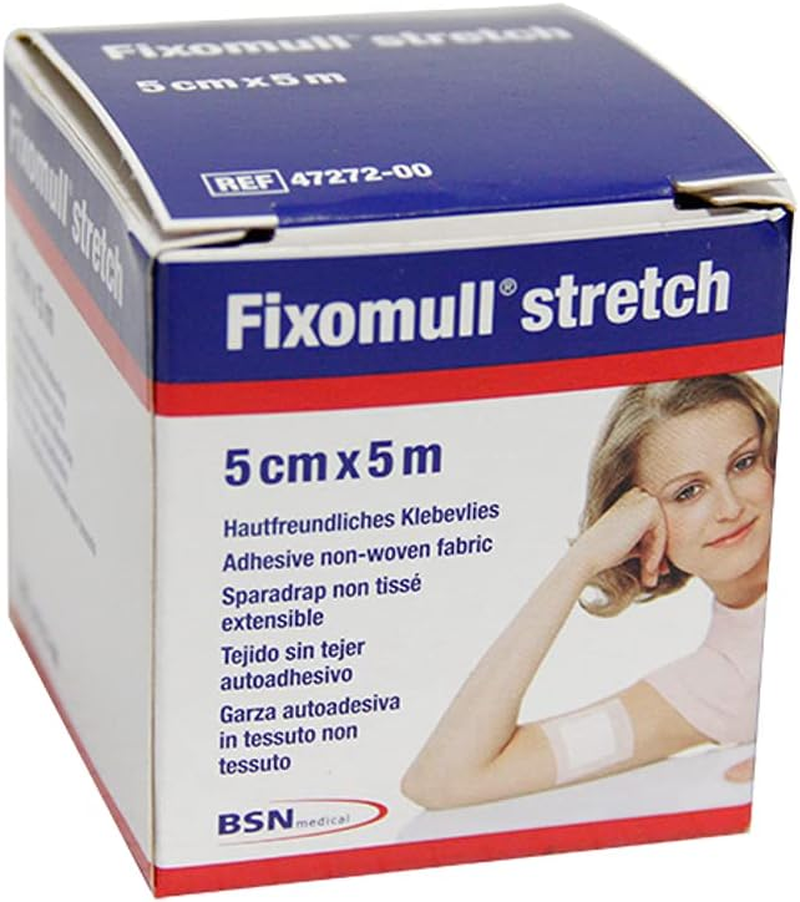 BSN Fixomull Stretch Adhesive Fixation Bandage Roll, 5 Cm X 5 Meter Size image number 2