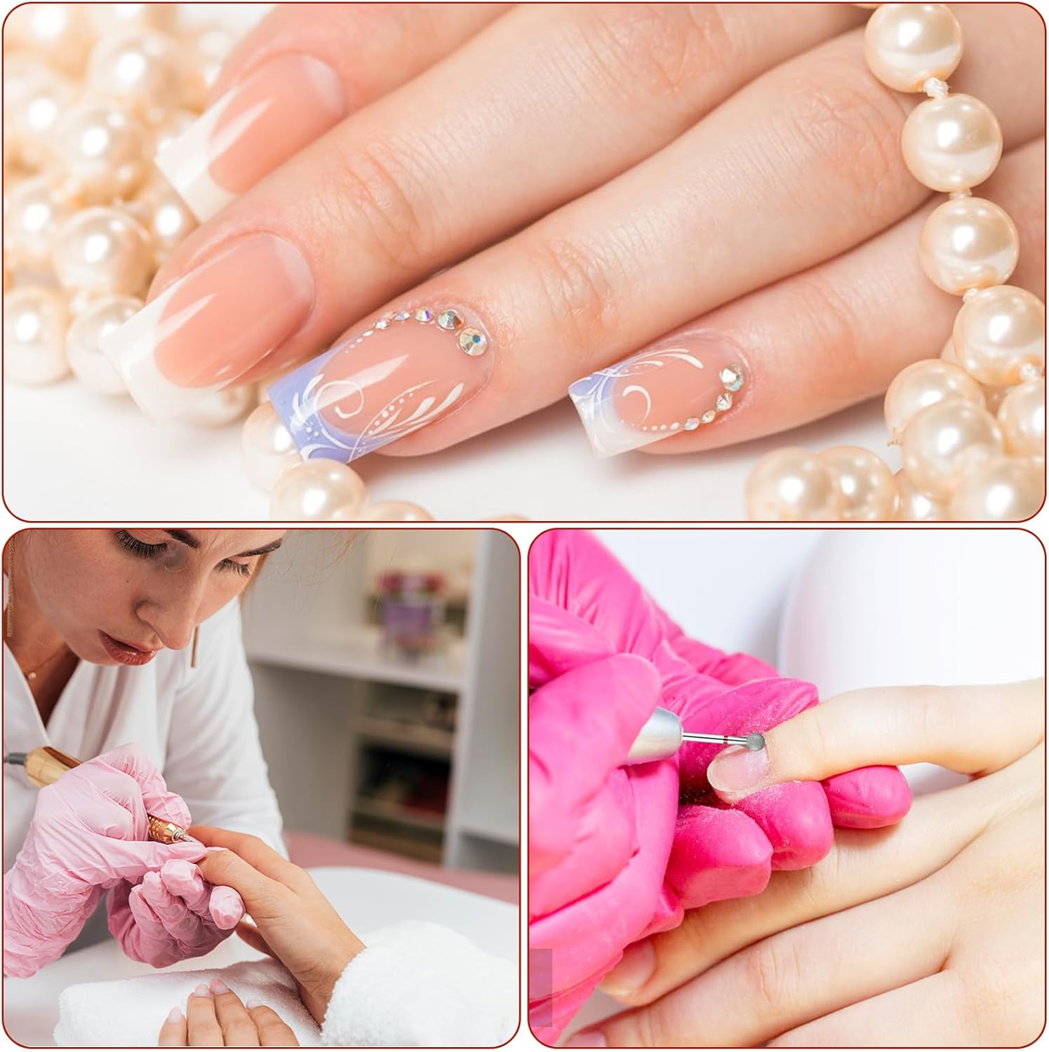 Teaaha 5 PCS Cuticle Bit for Nail Drill 3/32'' Cleaning Ball Head Nail Drill Bits for Gel Nails, Professional Mandrel Nail Drill Bits Electric for Manicures & Pedicure Remove Cuticle Dead Skin Cleaner image number 6