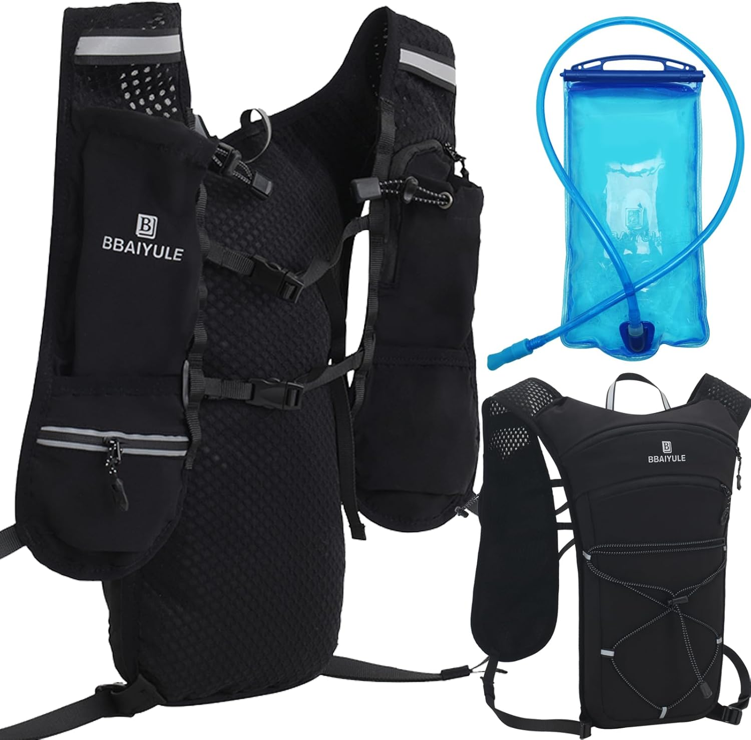 Lightweight Running Vest Backpack Outdoor Sports Trail Racing Marathon Hiking Fitness Bag Hydration Vest Pack for Men Women,Cycling Hydration Backpack Water Backpack image number 3