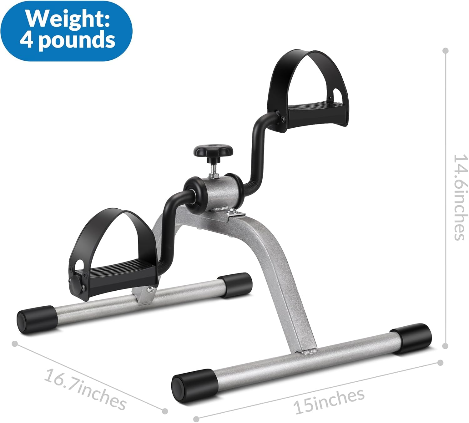 Pedal Exercise Mini Exercise Bike for Leg and Arm Recovery Exercise Lightweight and Portable Floor Bike image number 5