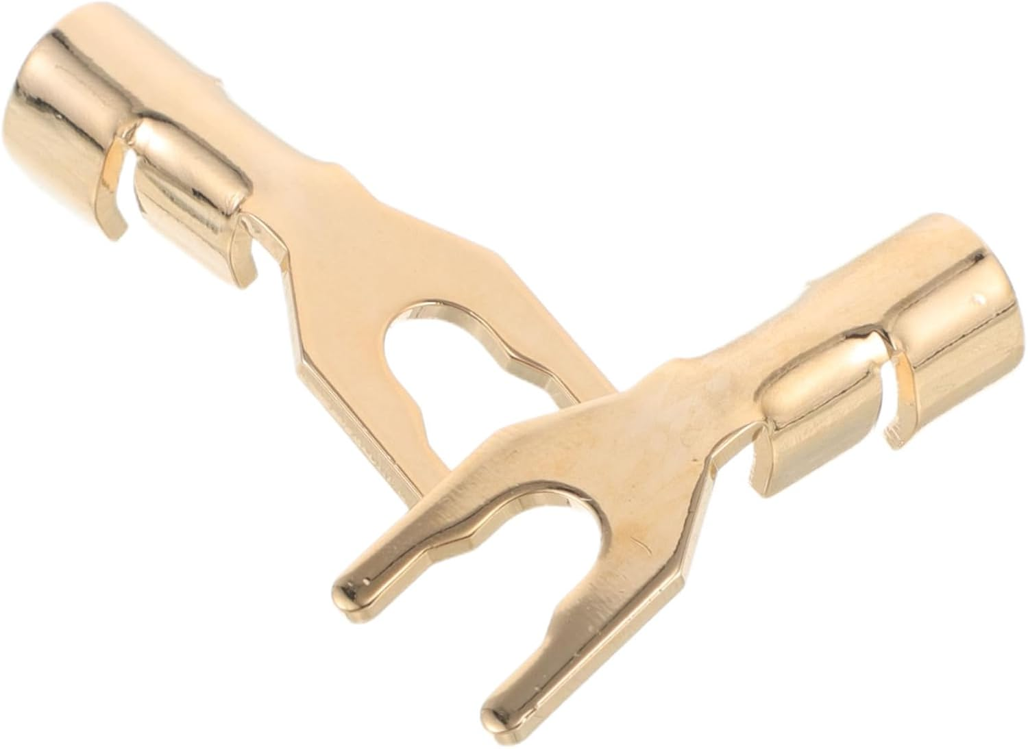 LALADEFIEE 2Pcs Hifi Plated Speaker Spade Connectors Audio Speaker Wire Y Fork Plugs for Home Theater Recording Studio Stable Signal Transmission Easy Secure Setup