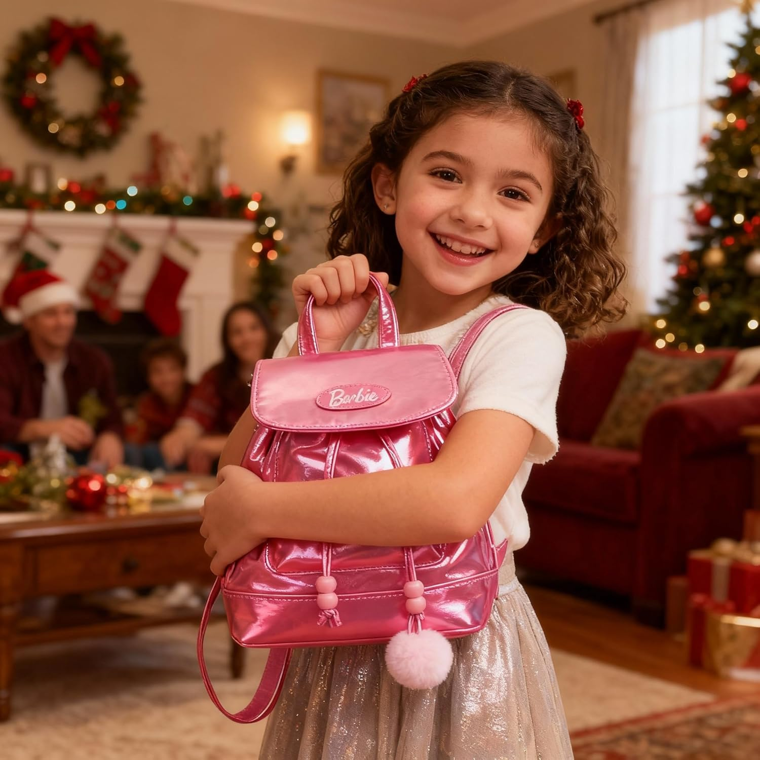 MINISO Barbie Mini Backpack for Women & Girls, Leather Pink Purse with Adjustable Straps, Cute Doll-Themed Bookbag Daypacks for School, Travel, Cosplay, Giftable Fashion Accessory image number 4