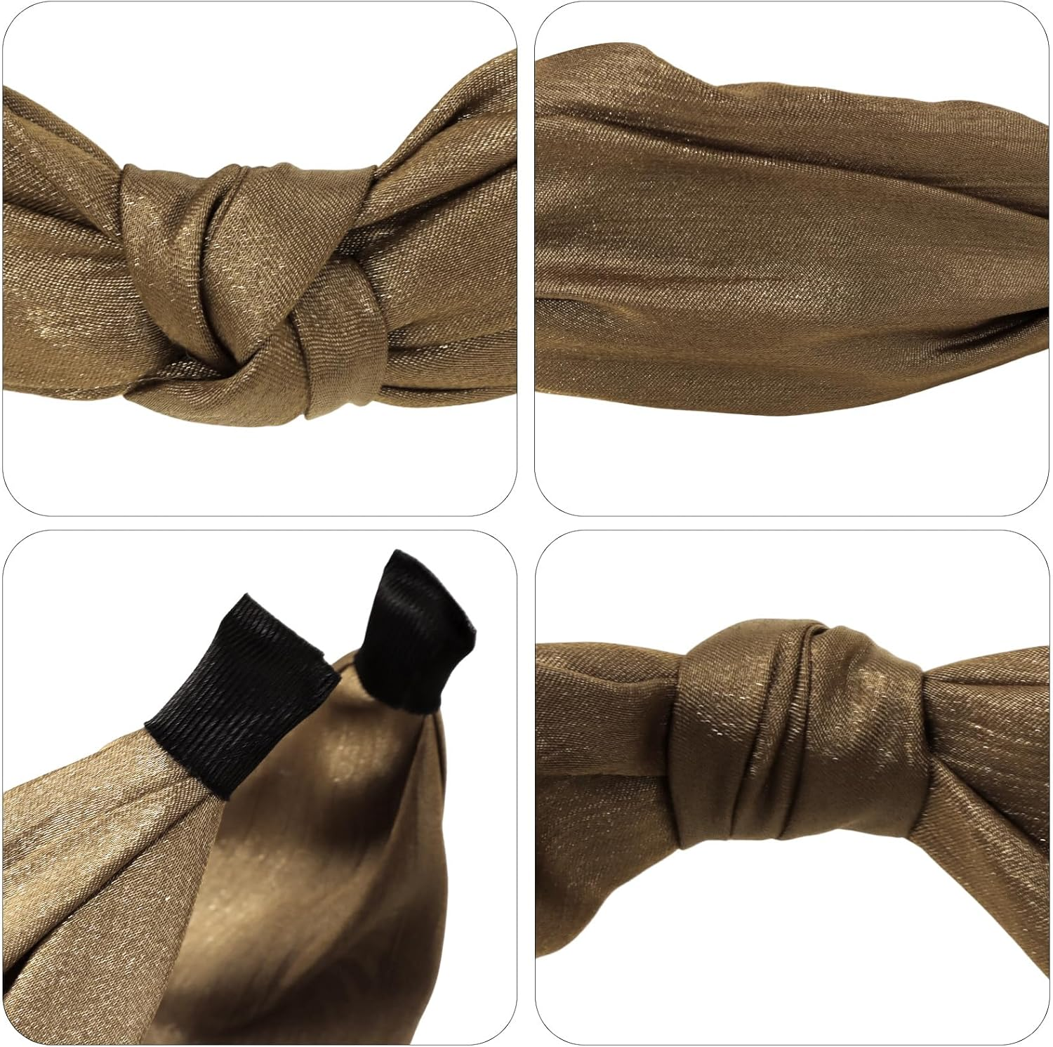 Bumlofa Set of 5 Plain Knot Headbands Women'S Wide Headband Wide for Stylish Everyday Use image number 6