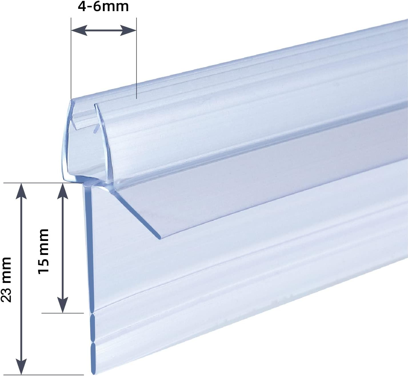 KOOBON Shower Seal 2 X 80 Cm Replacement Seal Shower Door for Shower Door Glass Thicknesses of 4-6 Mm, Water-Repellent Shower Door Seal or Shower Cubicle Seal for Shower Cubicle Bath image number 4