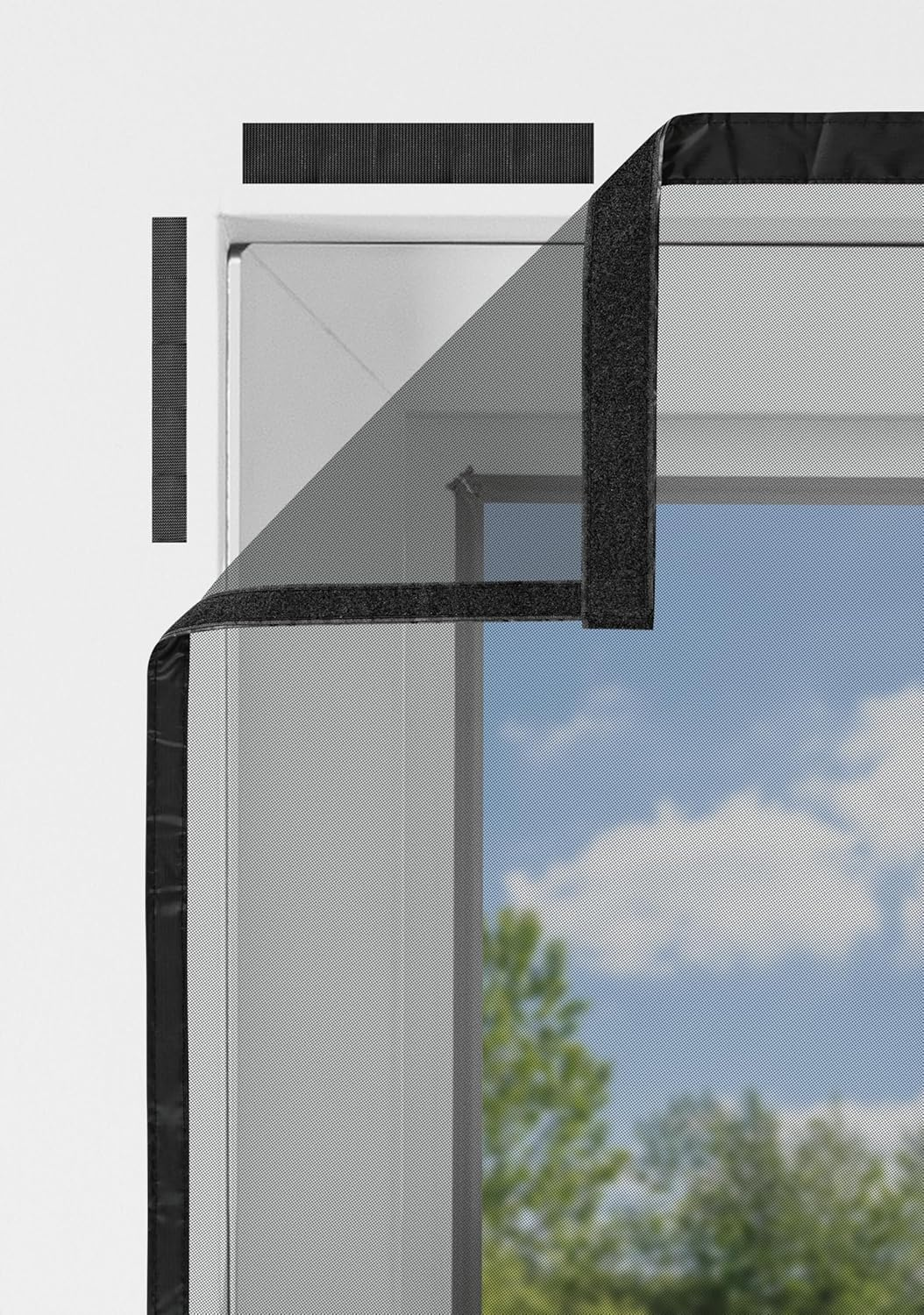 Easymaxx Insect Screen Curtain for Camper Van 60 X 180 Cm Fly Screen Door with XXL Magnetic Tapes Insect Protection Door for Caravans Magnetic Mosquito Net Self-Closing image number 6