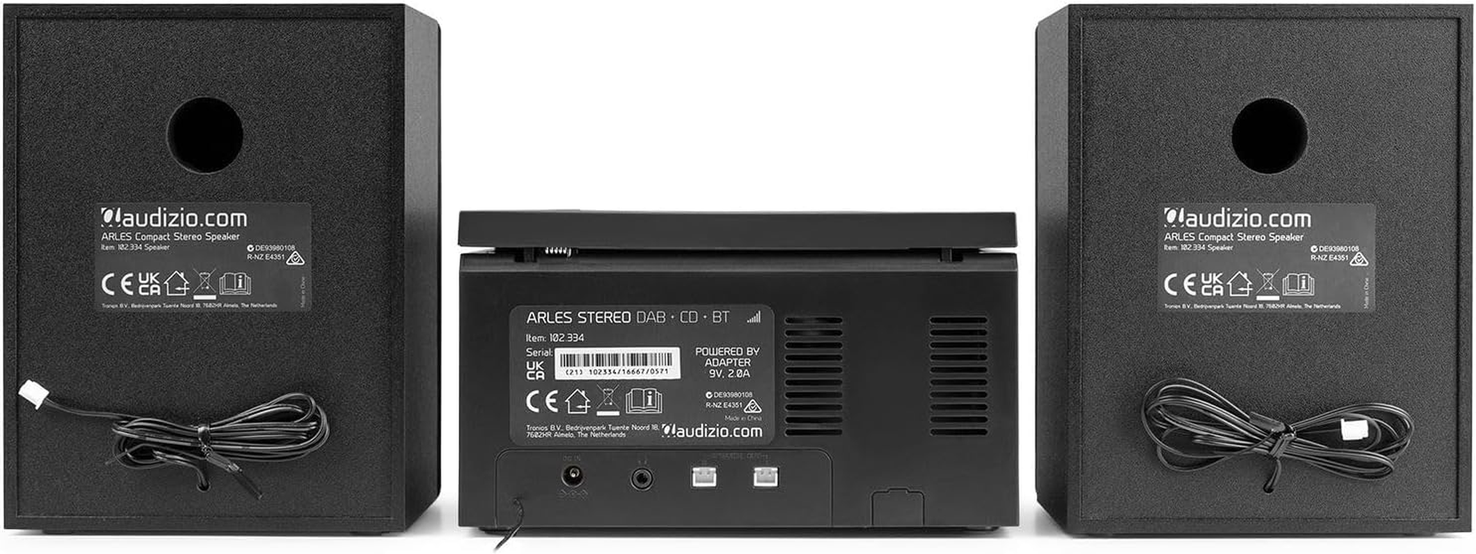 Audizio Arles &ndash; Micro Hifi System DAB+ Black/Silver, FM, CD, MP3, USB image number 6