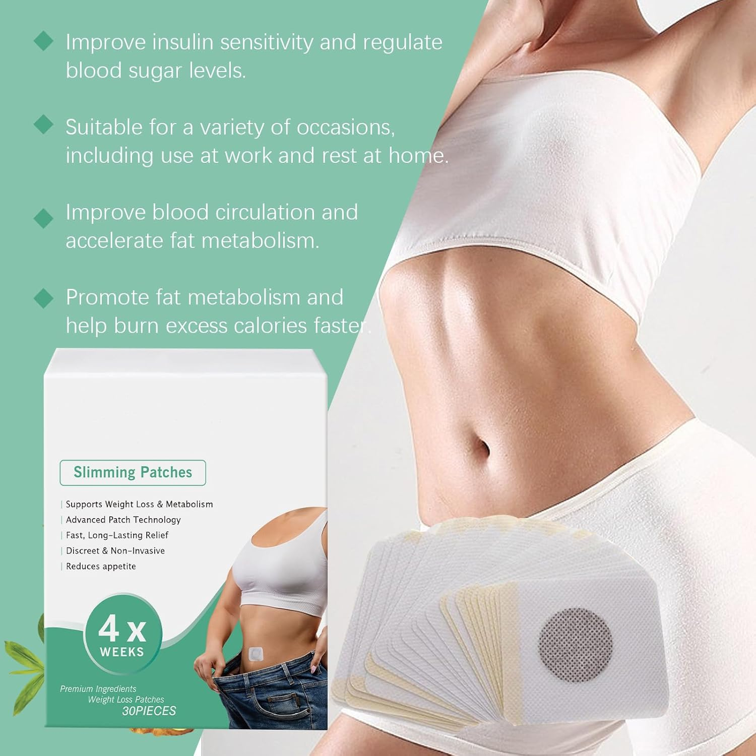 60 PCS Ozempatch Body Care Patches for Daily Wear &ndash; Breathable and Lightweight Surface Contact for Men and Women &ndash; Skin-Friendly Design for Clean Look and Smooth Daily Fit (2 PCS) image number 4