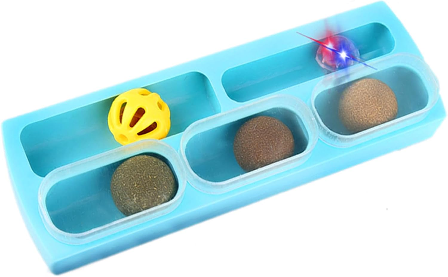 Catnip Wall Ball Toys for Cats &ndash; Rotatable Cat Snack Edible Balls with Natural Healthy Catnip | Silvervine | Gall Nut, Kitten Playing Chewing Cleaning Teeth Toy