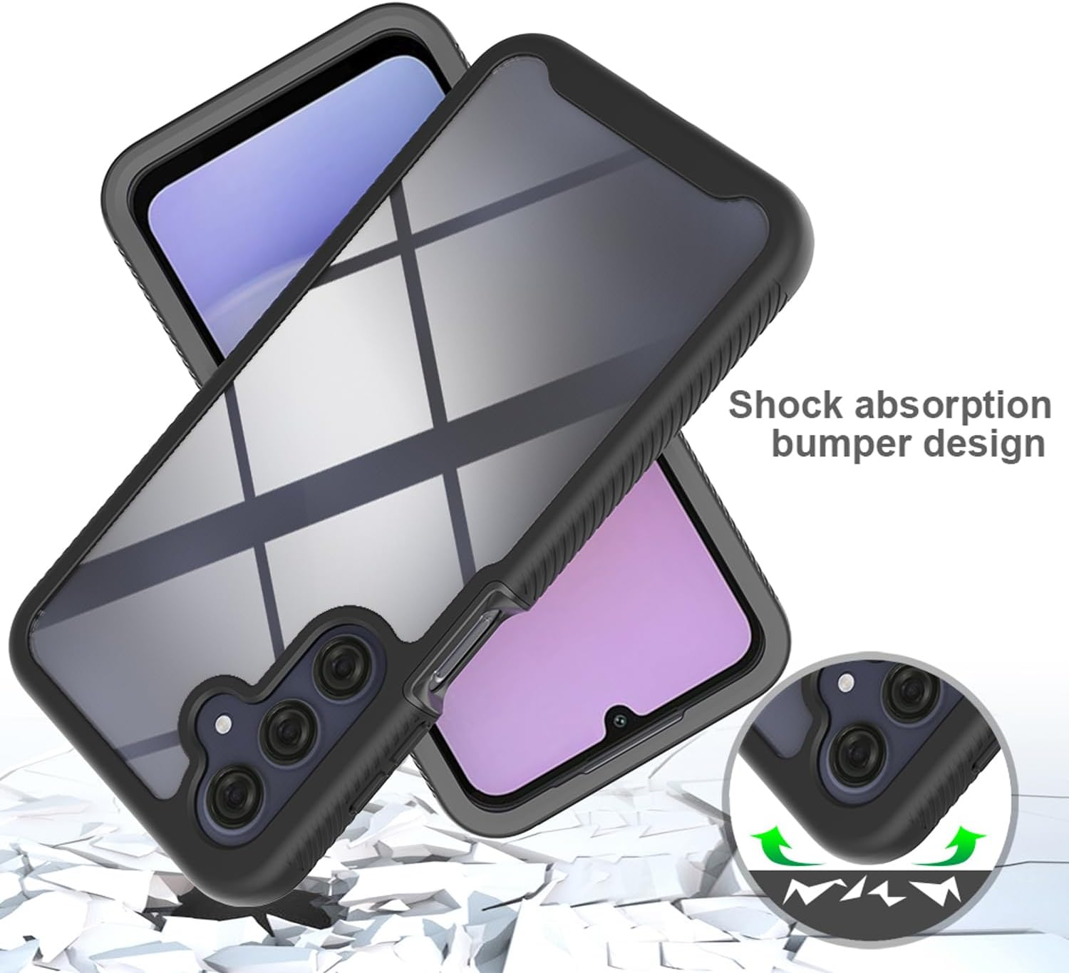 XINYEXIN Case for Samsung Galaxy A17 5G/4G, Built-In Screen Protector 360 Degree Full Body Shockproof Heavy Duty Protection Case - Light Purple image number 7