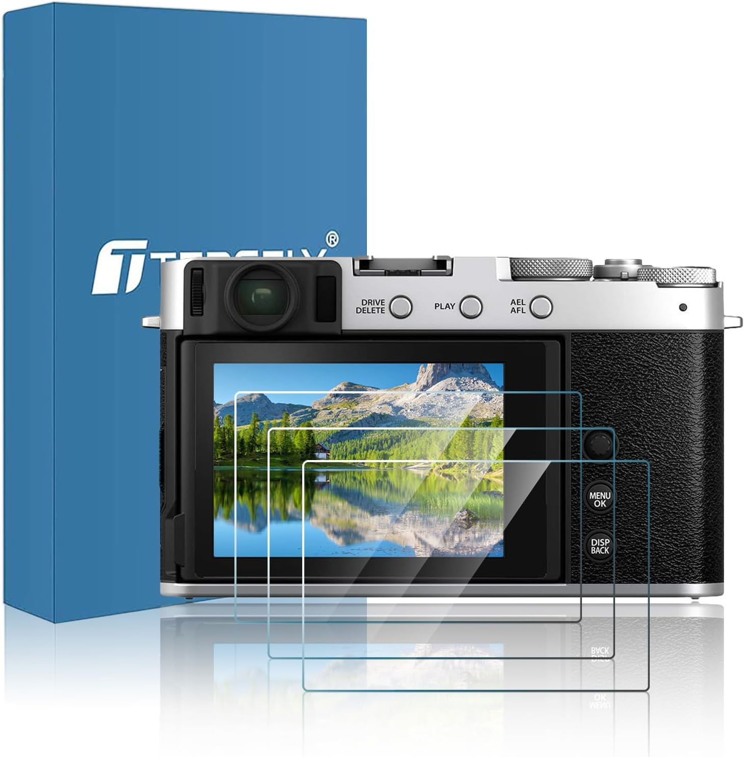 T Tersely [3 Pack] 9H Tempered Glass Screen Protector for Fuji Fujifilm X-E5 Digital Camera, Anti-Scrach, Ultra Clear, Anti-Fingerprint, Anti-Bubble Film image number 5