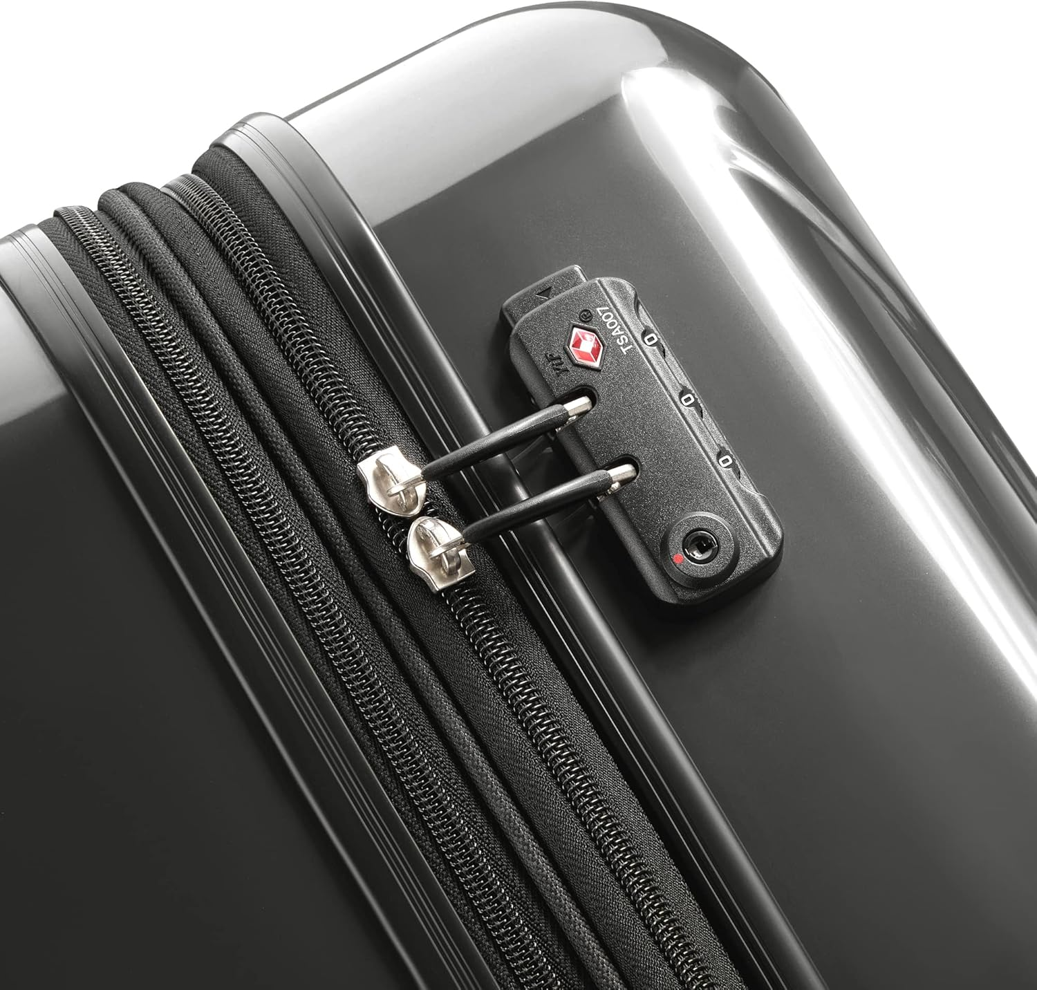 DELSEY Paris Helium Aero Hardside Expandable Luggage with Spinner Wheels, Brushed Charcoal, Checked-Medium 25 Inch, Helium Aero Hardside Expandable Luggage with Spinner Wheels image number 3