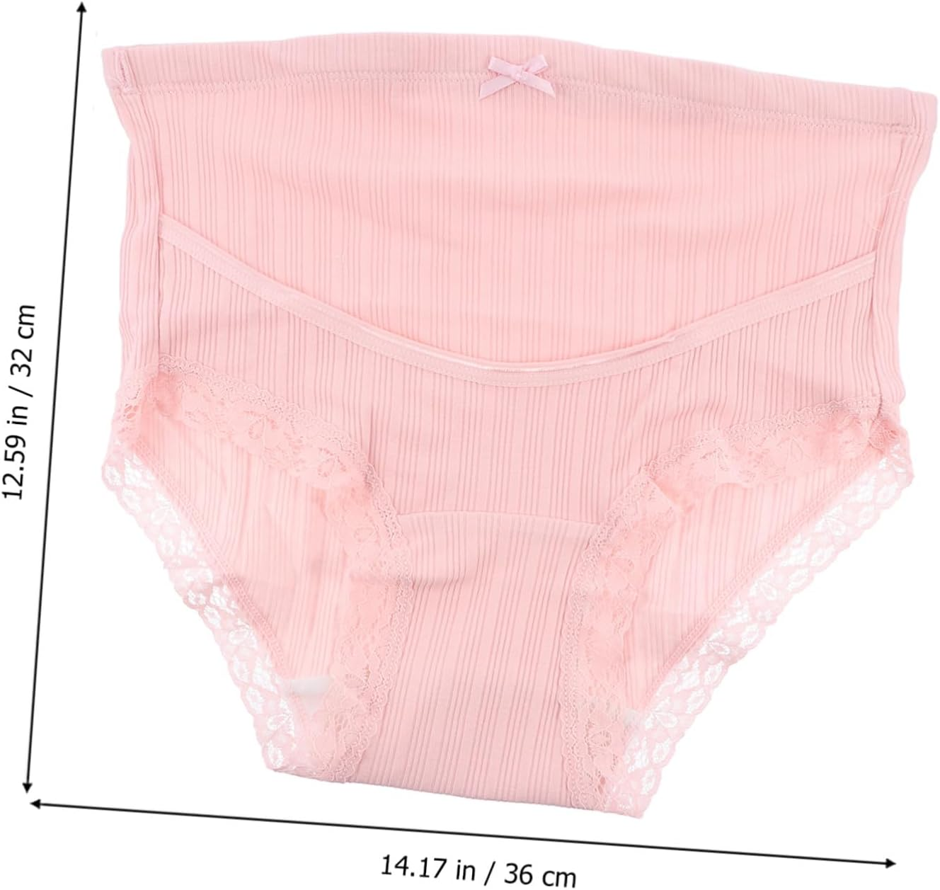 3Pcs Maternity High Waist Cotton Underwear for Pregnant Women Adjustable Elastic Briefs Soft Breathable Panties in Light Grey Honey image number 6