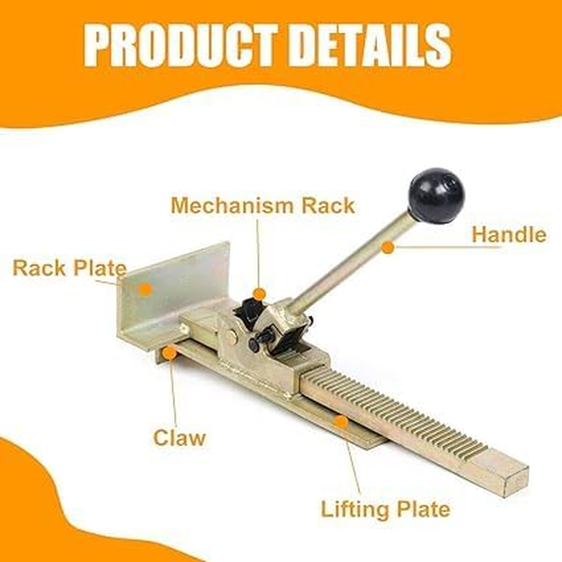2 PCS Professional Flooring Jacks for Hardwood Floors- Hardwood Floor Installation & Straightening Tool with Precision Positioning for Wood Laminate Flooring, DIY & Pro Alignment Kit (Golden) image number 2