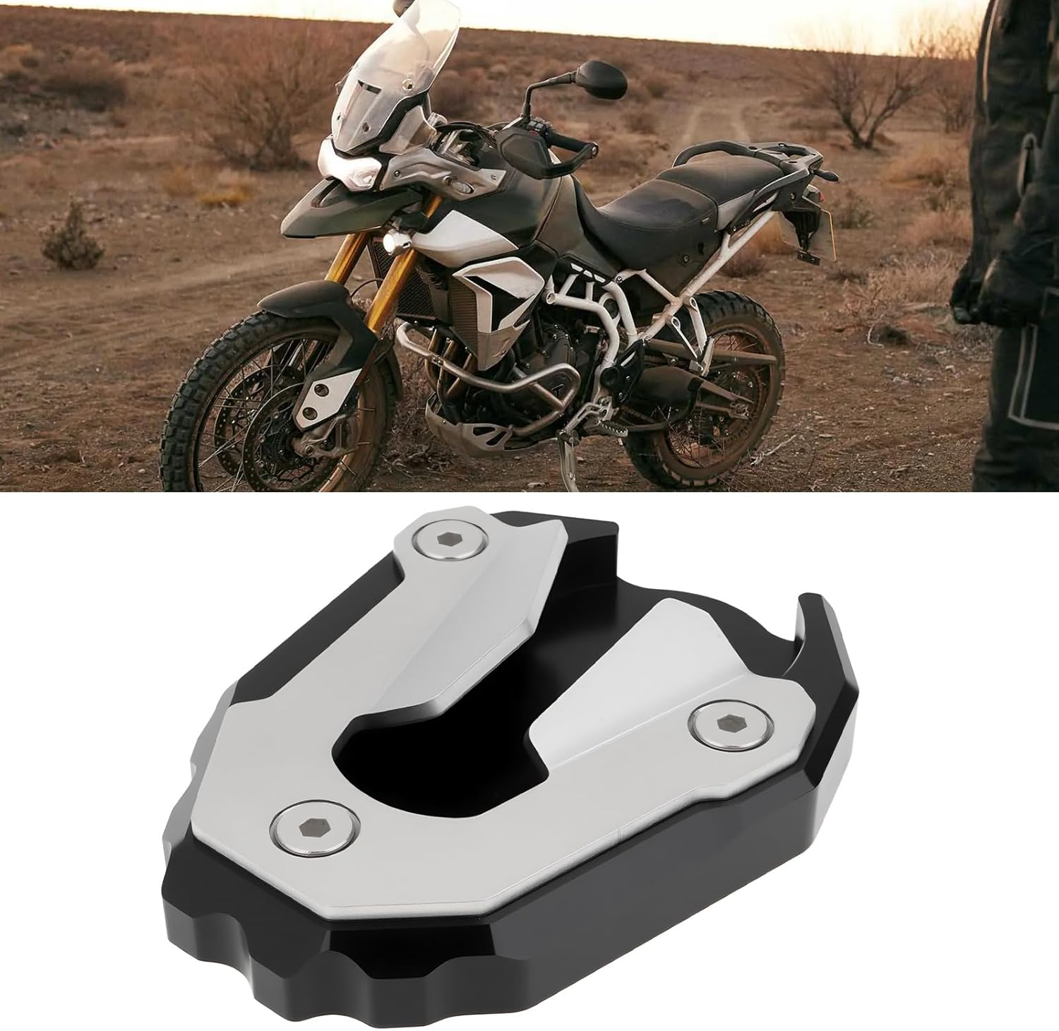 Ecsing Side Stand Enlarge Foot Plate Pad Compatible with Triumph Tiger 900 Rally Pro 2021-2025 image number 6