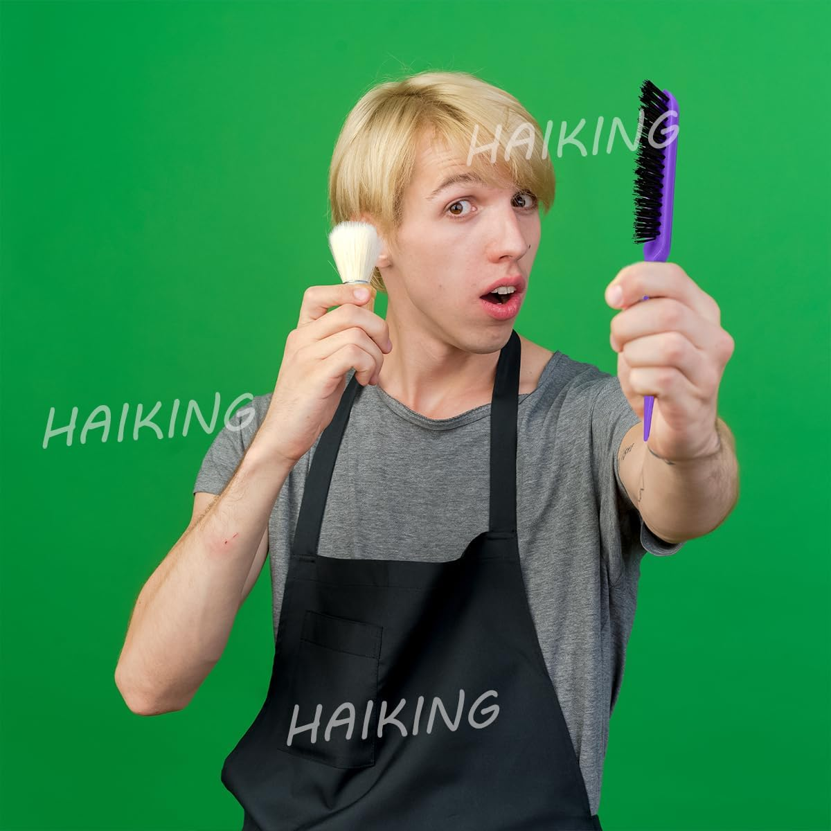 HAIKING Curly Hair Brush, 3 PCS Bounce Comb for Detangling, Styling Hair (3 Colors) image number 5