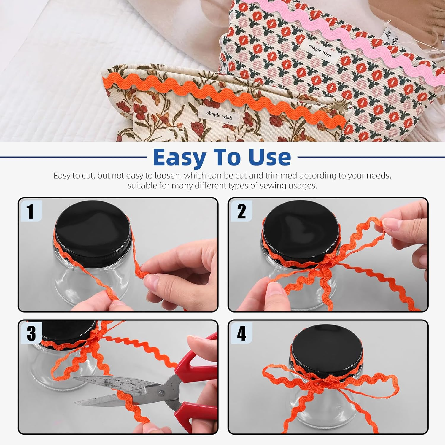 Glarks 1Pcs 27Yard/25M Green Rick Rack Trim Ribbon Wave Sewing Bending Fringe Trim for DIY Sewing Crafts Wedding Bridal Dress Embellishment Party Decoration Gift Wrapping Supplies