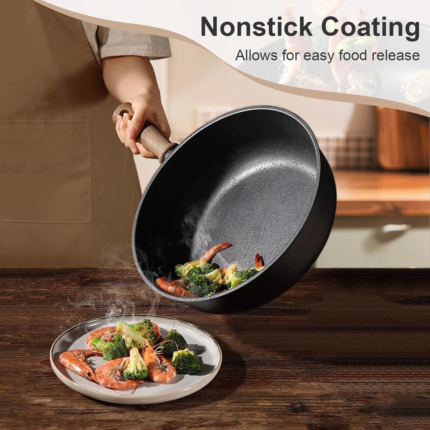 16 Pcs Pots and Pans Set Non Stick, Kitchen Nonstick Cooking Cookware Sets, Induction Cookware Set, Premium Pots and Pans with Cooking Set for All Stove Tops, PFAS and PFOA Free (16 Pcs) image number 6