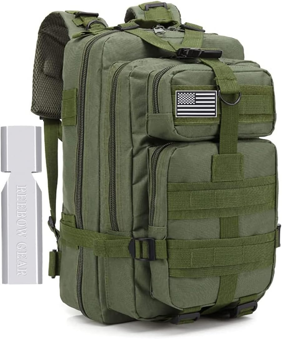 30L Mountaineering Outdoor Multifunctional Backpack 3 Days Tactical Backpack Military Tactical Backpack Assault Pack for Hiking Camping Trekking Hunting,Armygreen