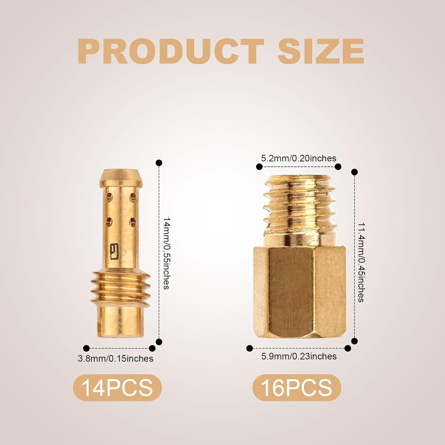 Carburetor Jet Kit, 30Pcs Main Jet Kit Secondary Slow Pilot Jet Accessories for Mikuni Carburetors Big Hex VM4/042 and VM22/210 Sets image number 2