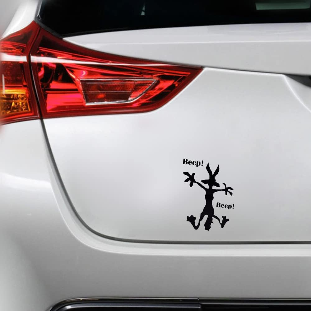 Dent Fix Car Decal - E Cartoon Coyote Splat Hitting Wall Door Cars Laptop Truck Bumper Window Decal Bandaid Sticker image number 3