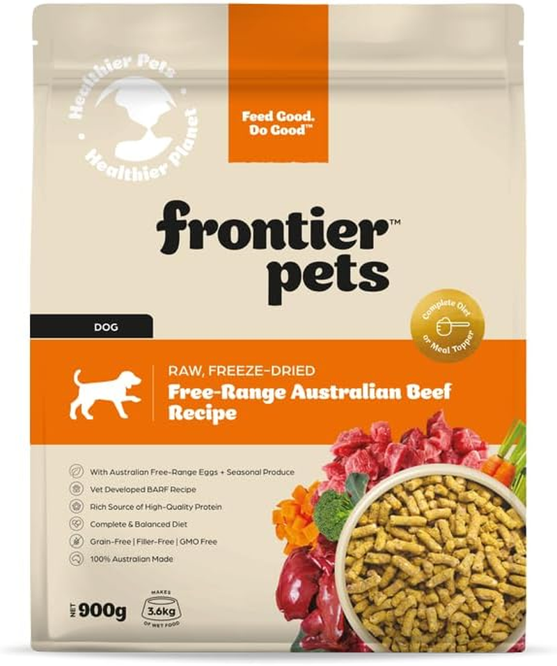 Frontier Pets Freeze-Dried Raw Dog Food &ndash; Beef &ndash; 900G &ndash; All Natural, Gluten Free image number 1