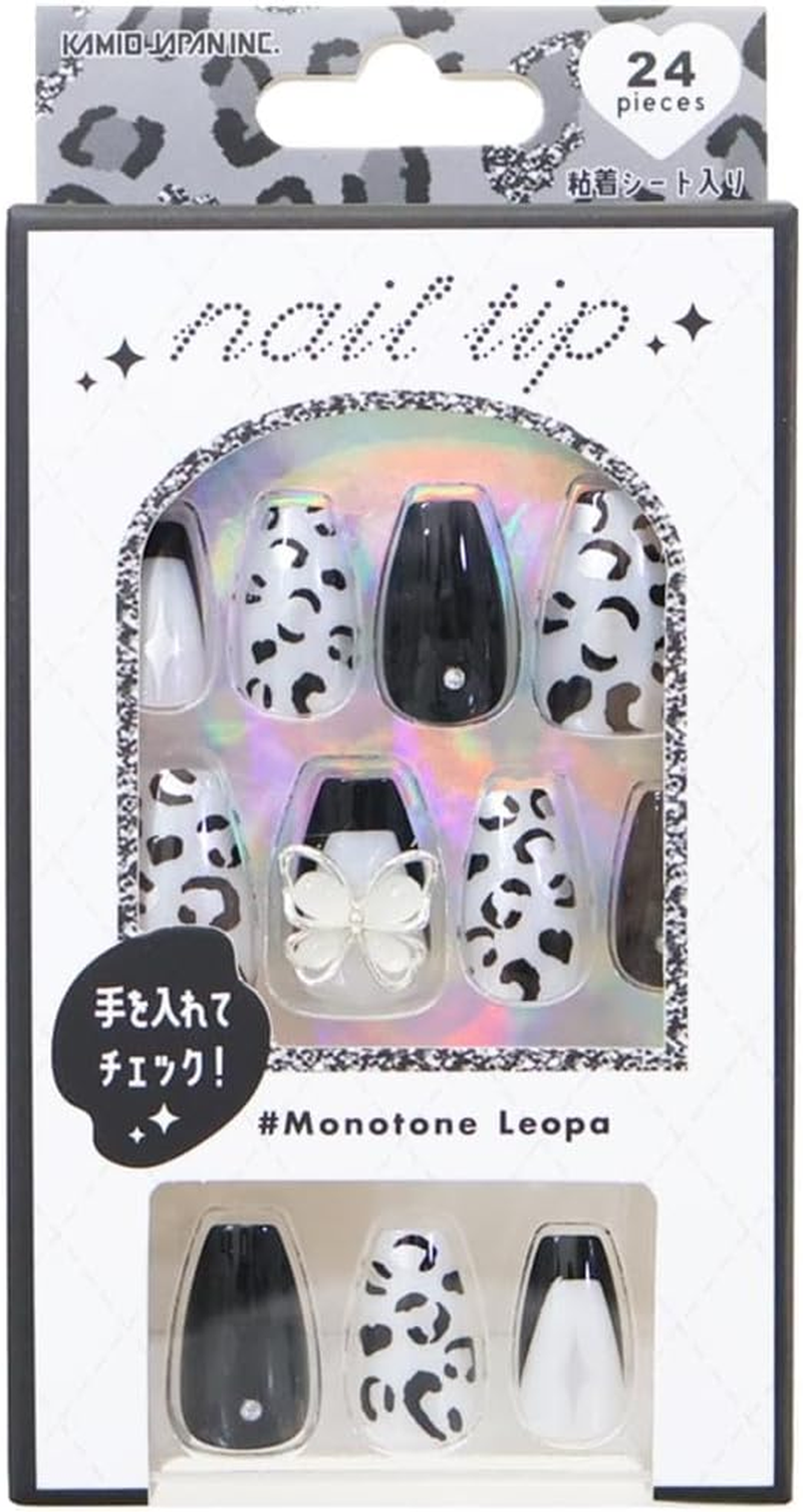 CAMIO JAPAN GYARU MEE MONOTONE LEOPA 229051 Nail Tips image number 2