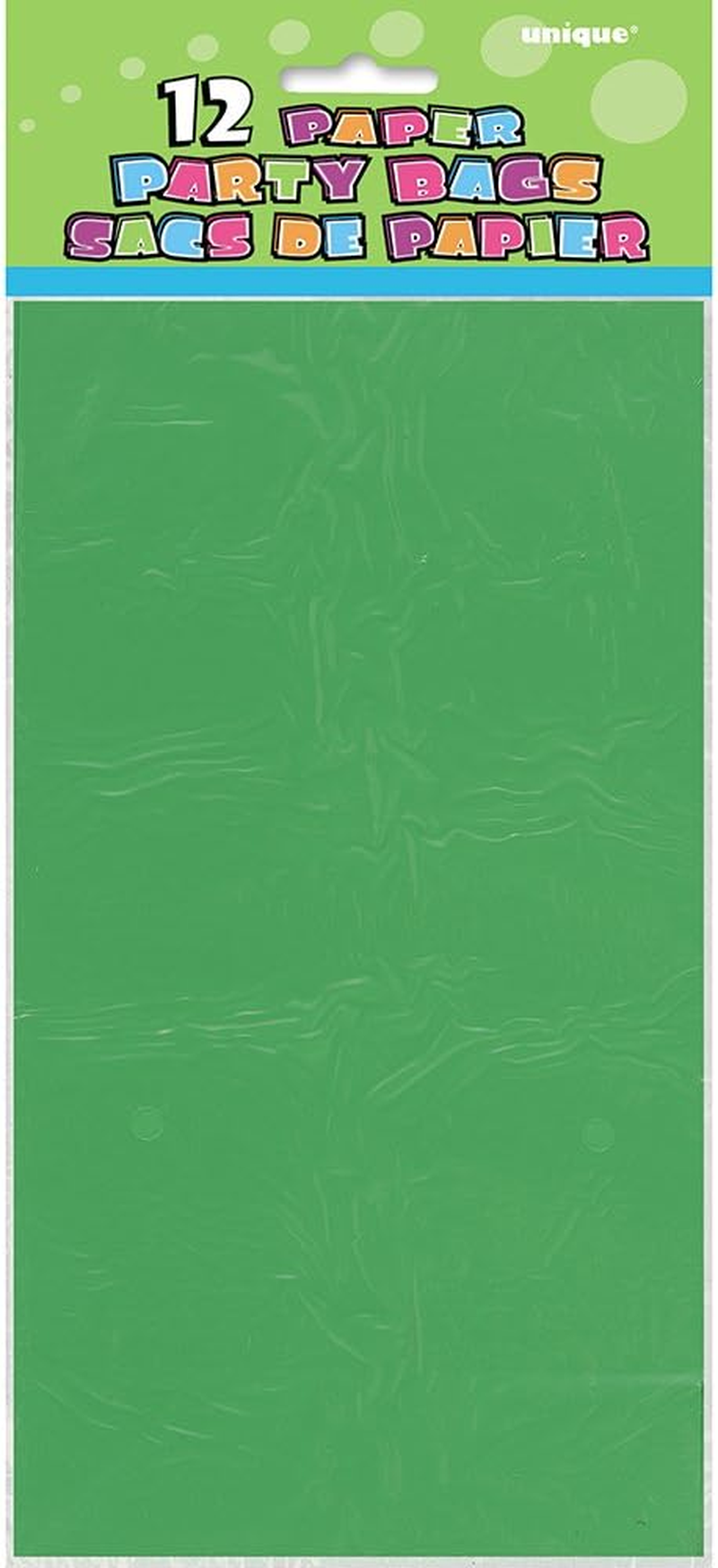 Unique 12 Paper Bags 12 Paper Bags, Green, Green - 1 Count (Pack Of 10), Silver image number 1