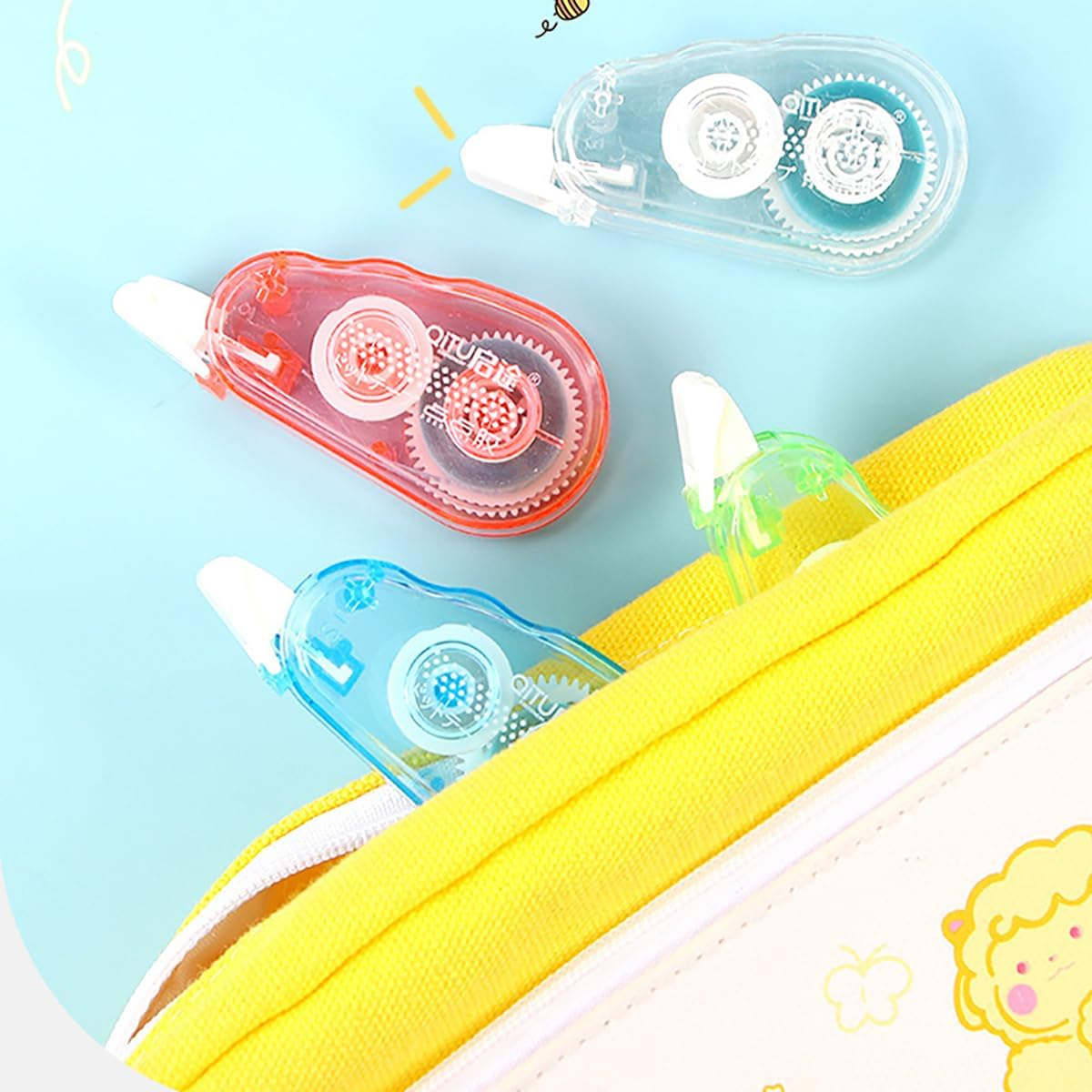 Double Sided Tape Roller, Scrapbooking Tape, Permanent Adhesive Tape Dispenser Runner for Crafts and Arts Projects, Photo-Safe, 0.3-Inch by 315-Inch (4)