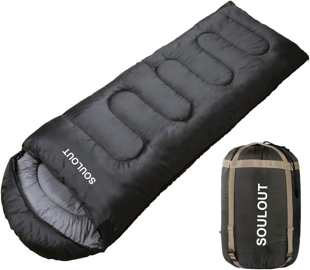 Sleeping Bag - 4 Seasons Warm Cold Weather Lightweight, Portable, Waterproof Sleeping Bag with Compression Sack for Adults & Kids - Indoor & Outdoor: Camping, Backpacking image number 4