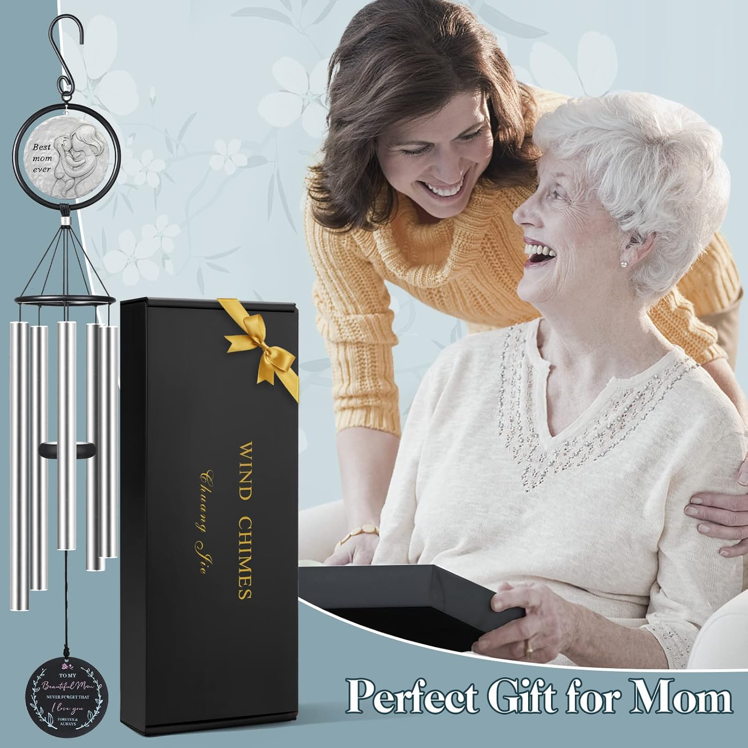 Gifts for Mom from Daughter Son Kids,Birthday Gifts for Mom, Perfect Present for Mothers of All Ages, 36&rdquo; Outdoor Wind Chimes image number 1