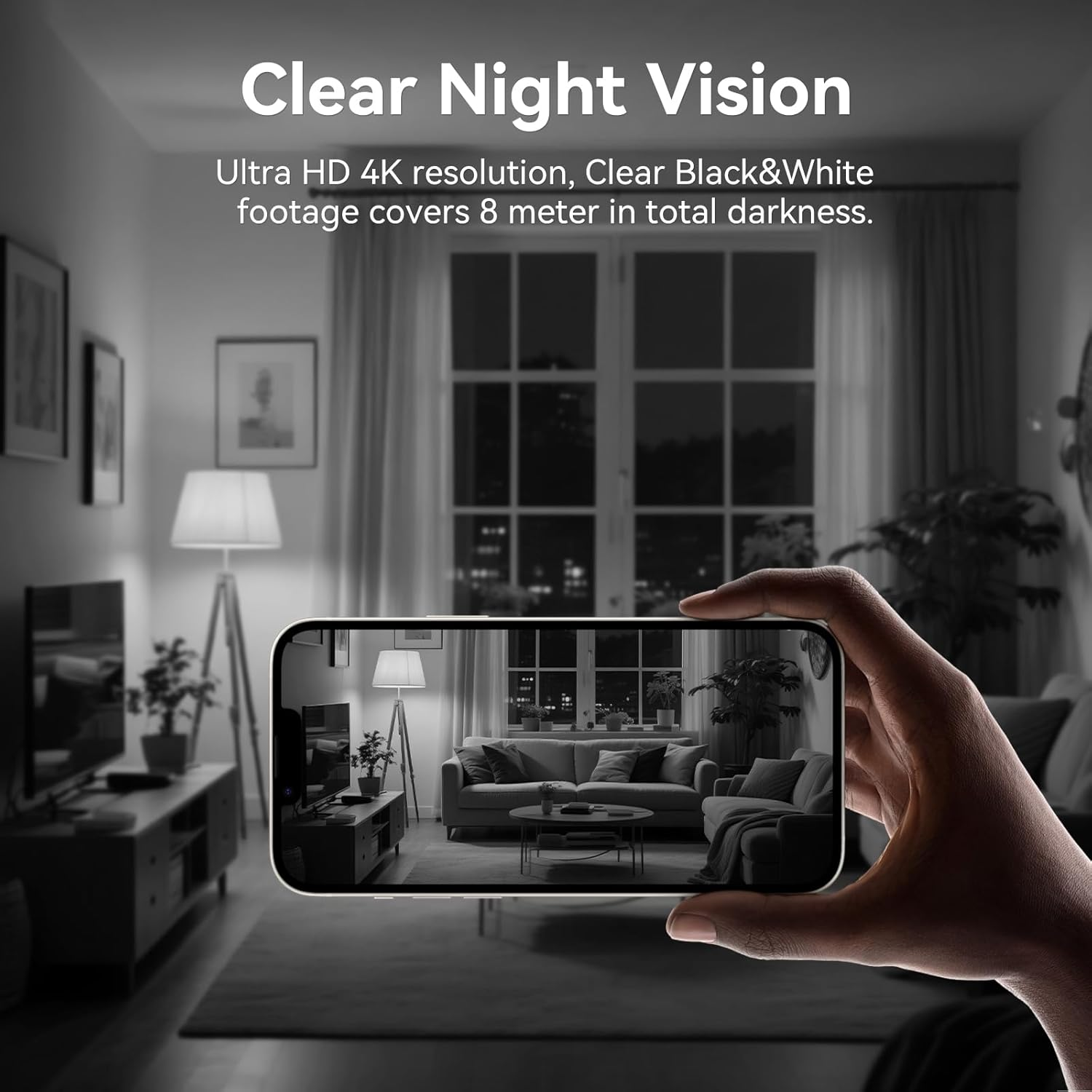 Sp/Y Camera Clock- Wireless Hi/Dden Camera with 4K HD Video and Audio Recording, Na/Nny Cam with Night Vision, Motion Detection, Local&Cloud Storage, Remote View, Mi/Ni Camera for Home image number 3