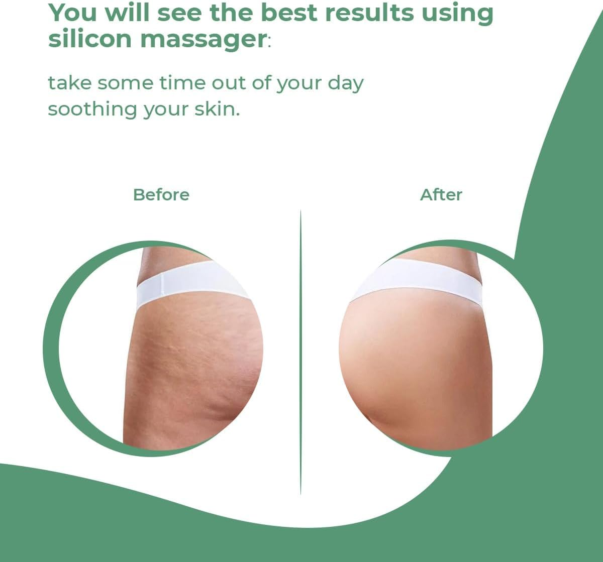 Cellulite Remover anti Cellulite Massager Roller - Anticellulite Fascia Blaster for Cellulite Treatment - Improves Fat Deposits Use Cellulite Brush & Silicone Body Scrubber Shower Bath Brush(2 Pack) image number 3