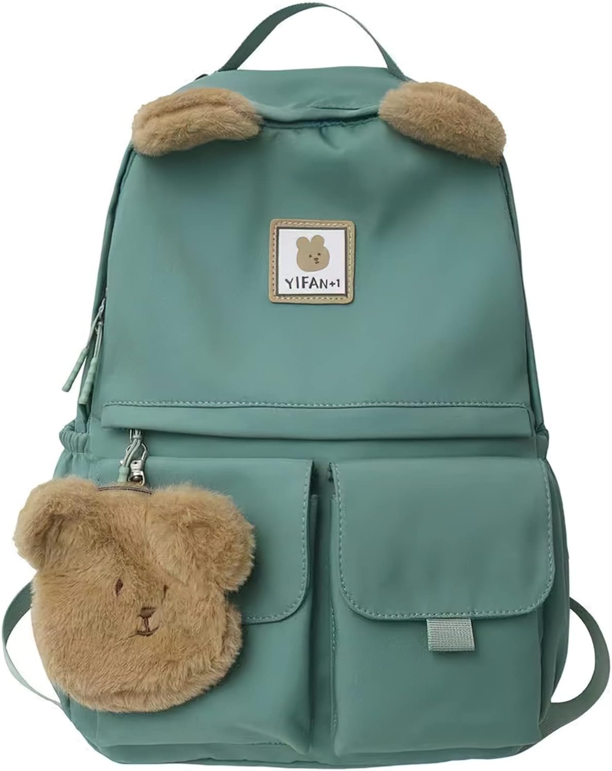 Laureltree Kawaii Aesthetic Cute Backpack with Accessories 14 in Laptop Rucksack Travel Bag School Students Suppliers Girls