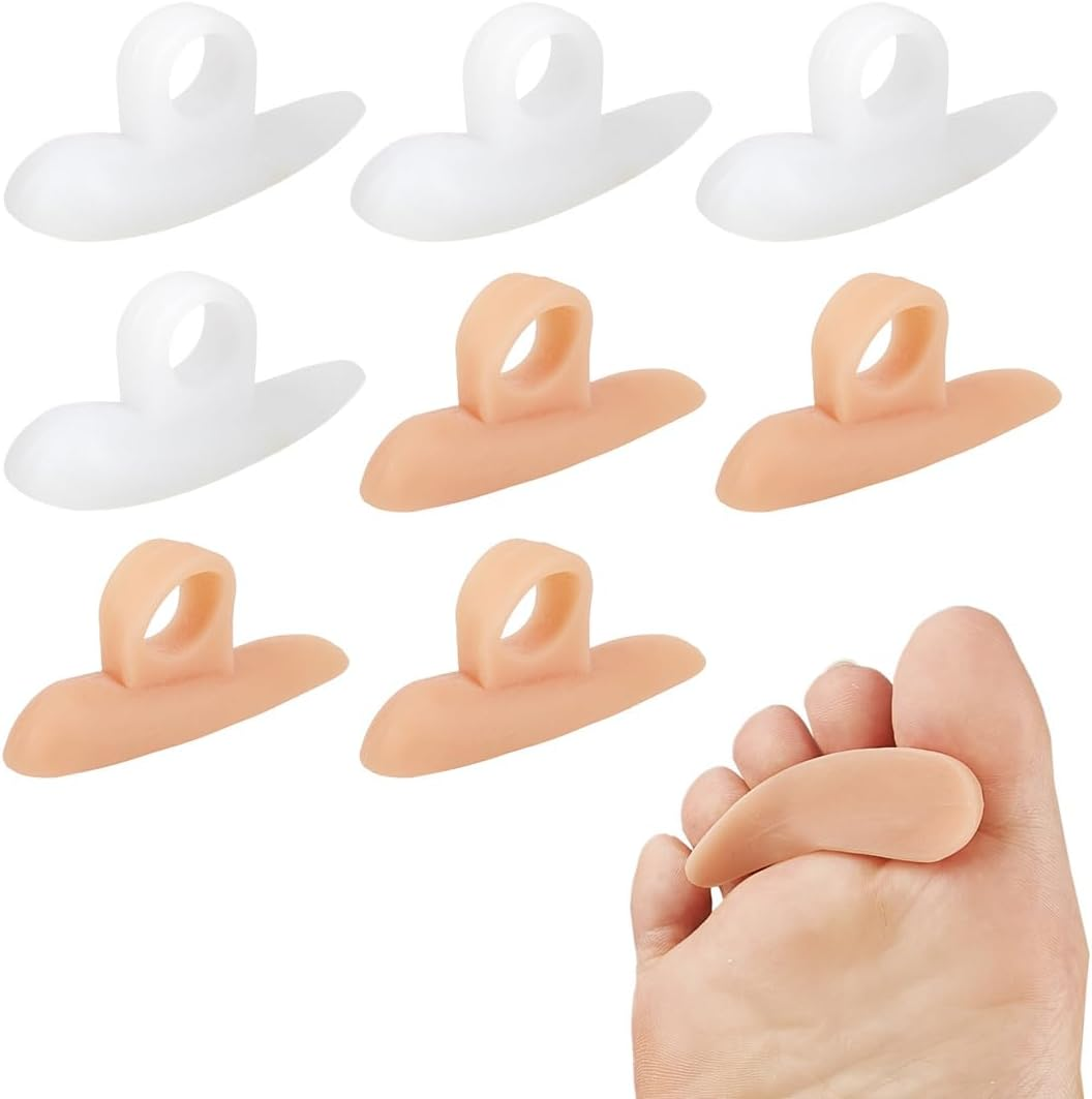 Bangbobi Hammer Toe Pads, Correctors, 4 Pairs, Silicone Toe Pads, Hammer Toe Correction Splint, against Pain and Friction, Washable and Reusable image number 1