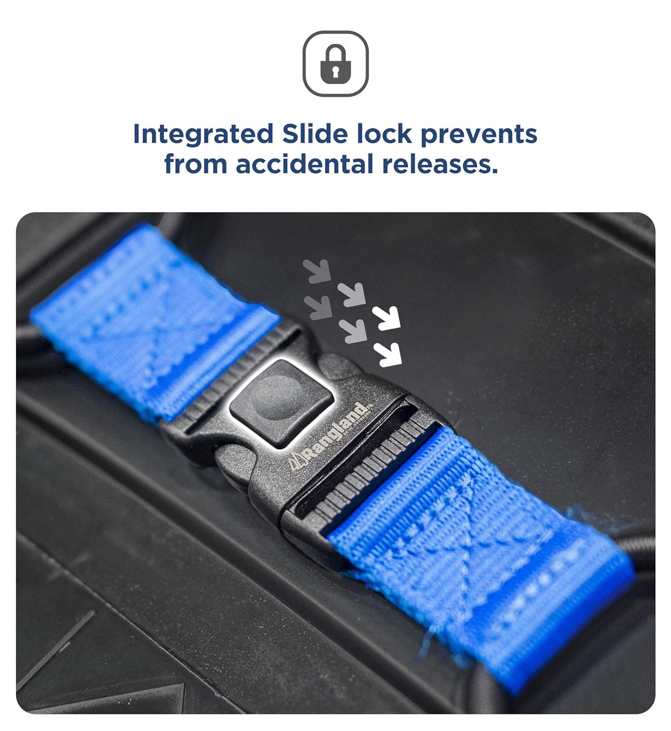 Encased Extra Large Trash Can Lock for Animals/Raccoons, Bungee Cord Heavy Duty Extra Large Outdoor Garbage Lid Lock (Fits 50-96 Gallon Trash Can)