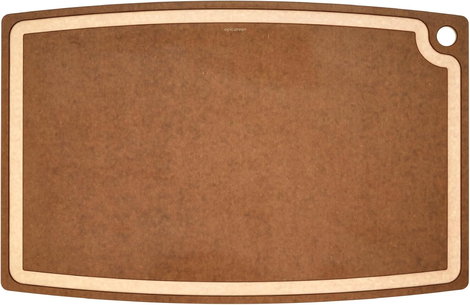 Epicurean Gourmet Series Cutting Board with Juice Groove, 44 Cm Length, Natural/Slate