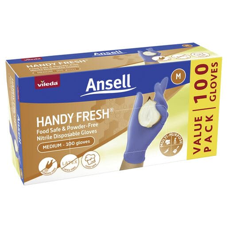 Vileda Ansell Handy Fresh Nitrile Gloves 200 Pack Medium image number 3