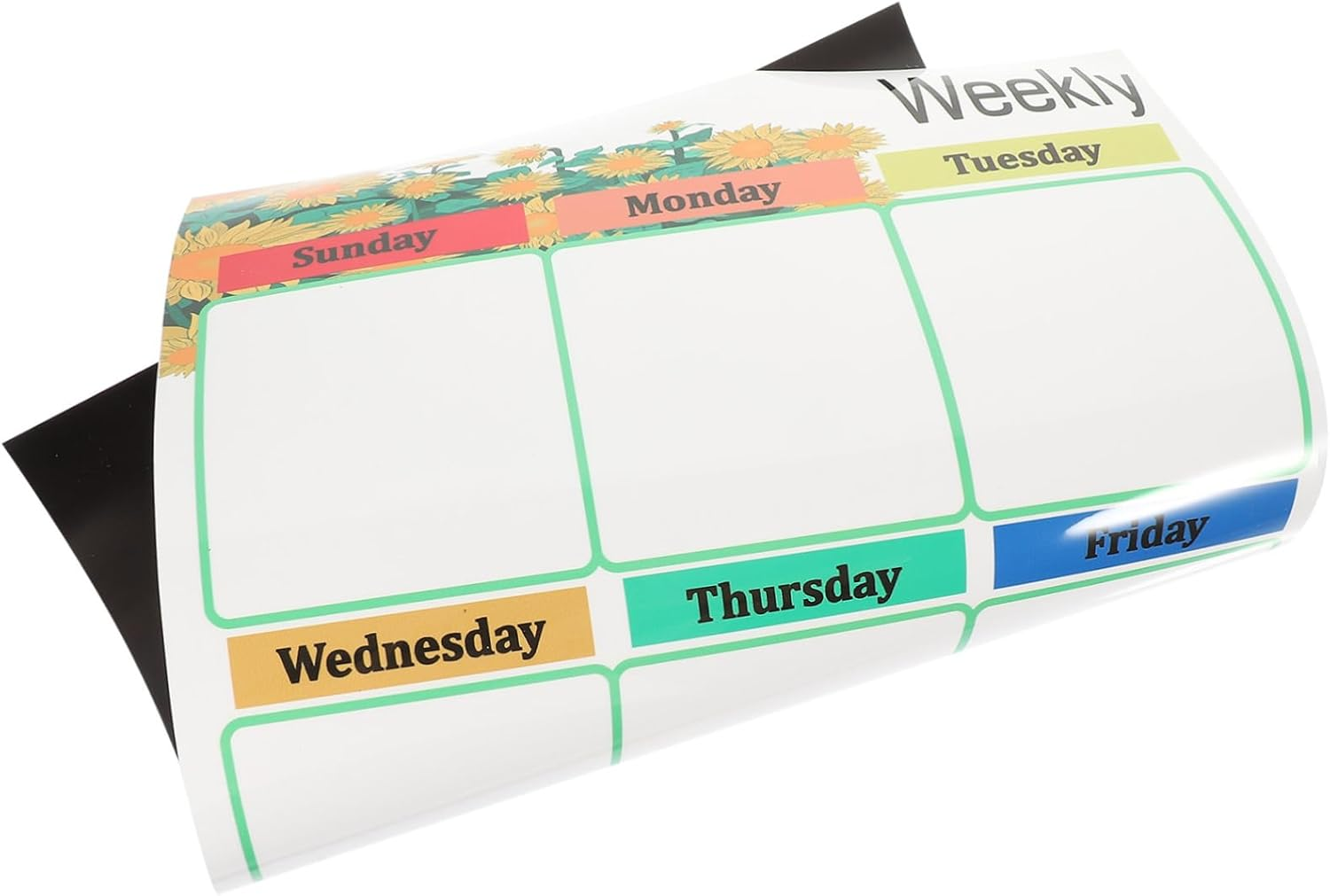 KICHOUSE Magnetic Whiteboard for Fridge Planning Calendar Kitchen Memo Board Reusable Writing Board for Family Schedule and Reminder image number 3