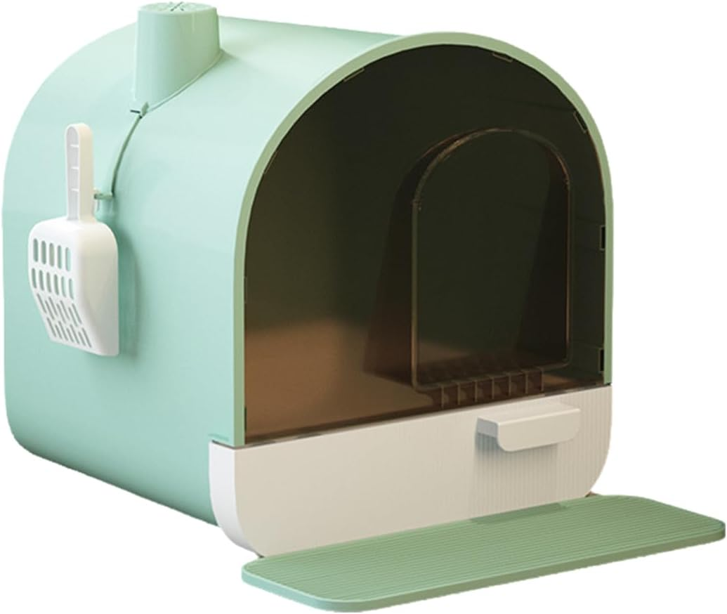 AIMALL Enclosed Cat Litter Box, Large Drawer Type with Activated Carbon Filter, Double Anti-Tracking