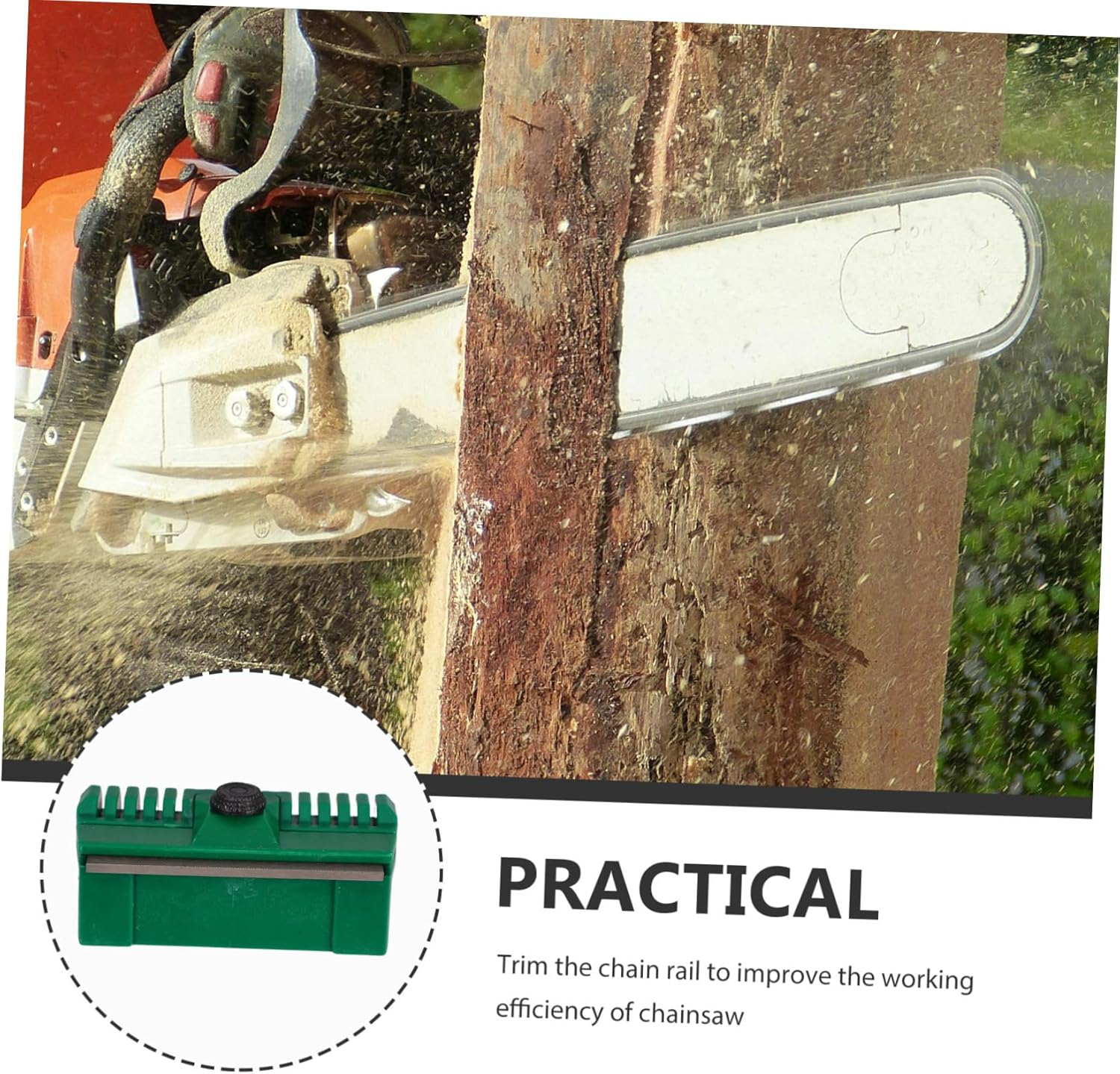 Kisangel Chainsaw Bar Rail Repair Tool 2Pcs Plastic Guide Bar Dressing Tool for Chainsaw Chain Maintenance and Efficient Outdoor Power Accessories image number 5