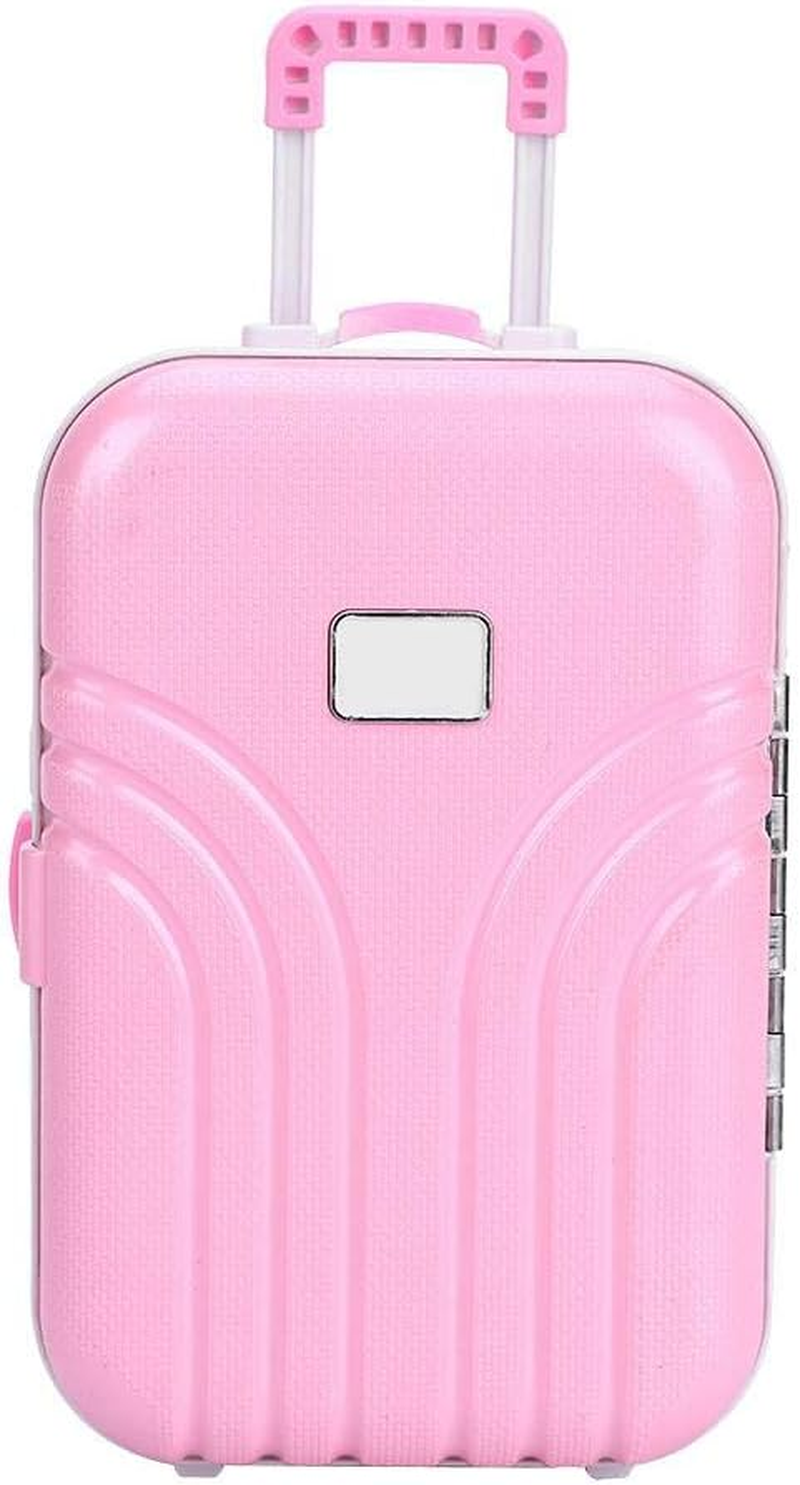 Caredy Mini Luggage Box, Wheeled Suitcase, Sturdy and Durable Suitcase Toy, Baby Toy, Kids, Pink image number 3