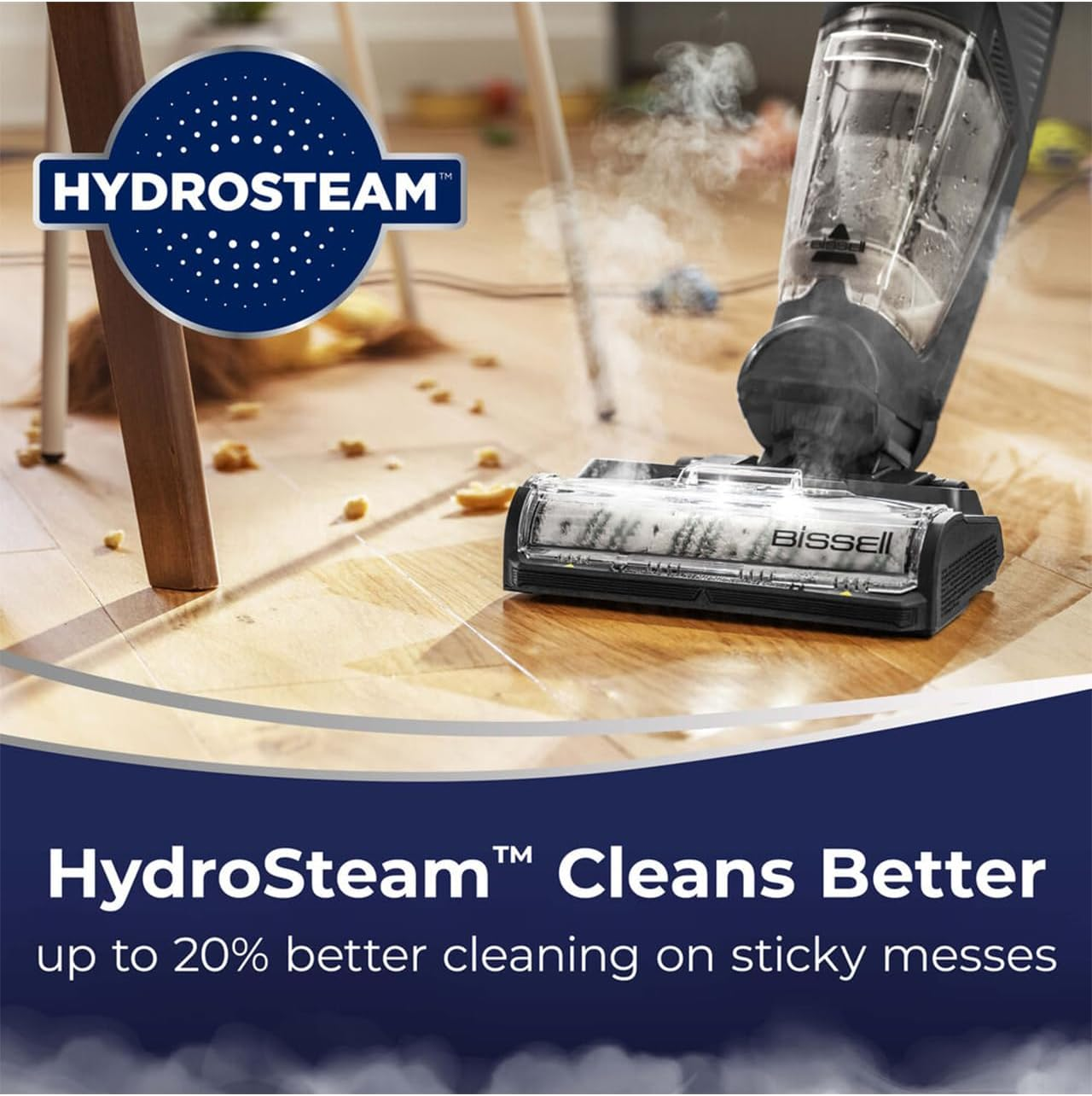 BISSELL Crosswave Hydrosteam 3517F | Vacuum, Wash & Steam at the Same Time with Hydrosteam Technology, Tangle-Free Brush Roll, Self-Cleaning Cycle, & Hard Floor Sanitise Formula Included image number 1