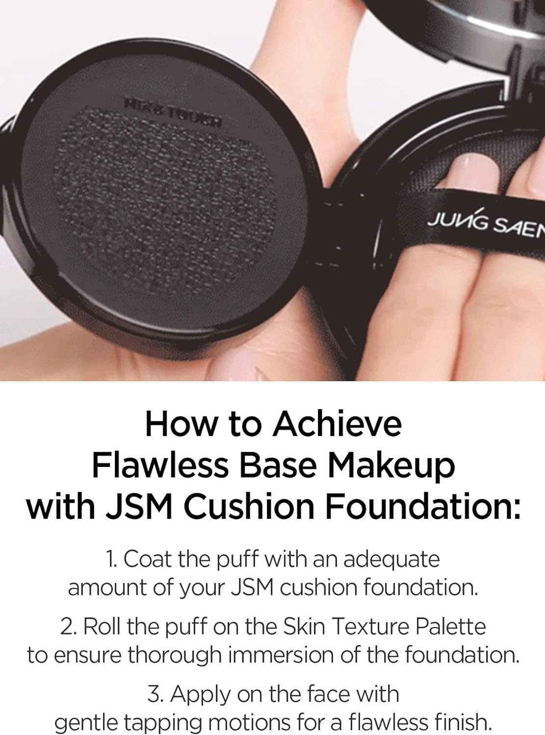JUNG SAEM MOOL Cushion Puff Natural Cover Puff for Smooth Fitting with the round Shape 2.1 Inch image number 5