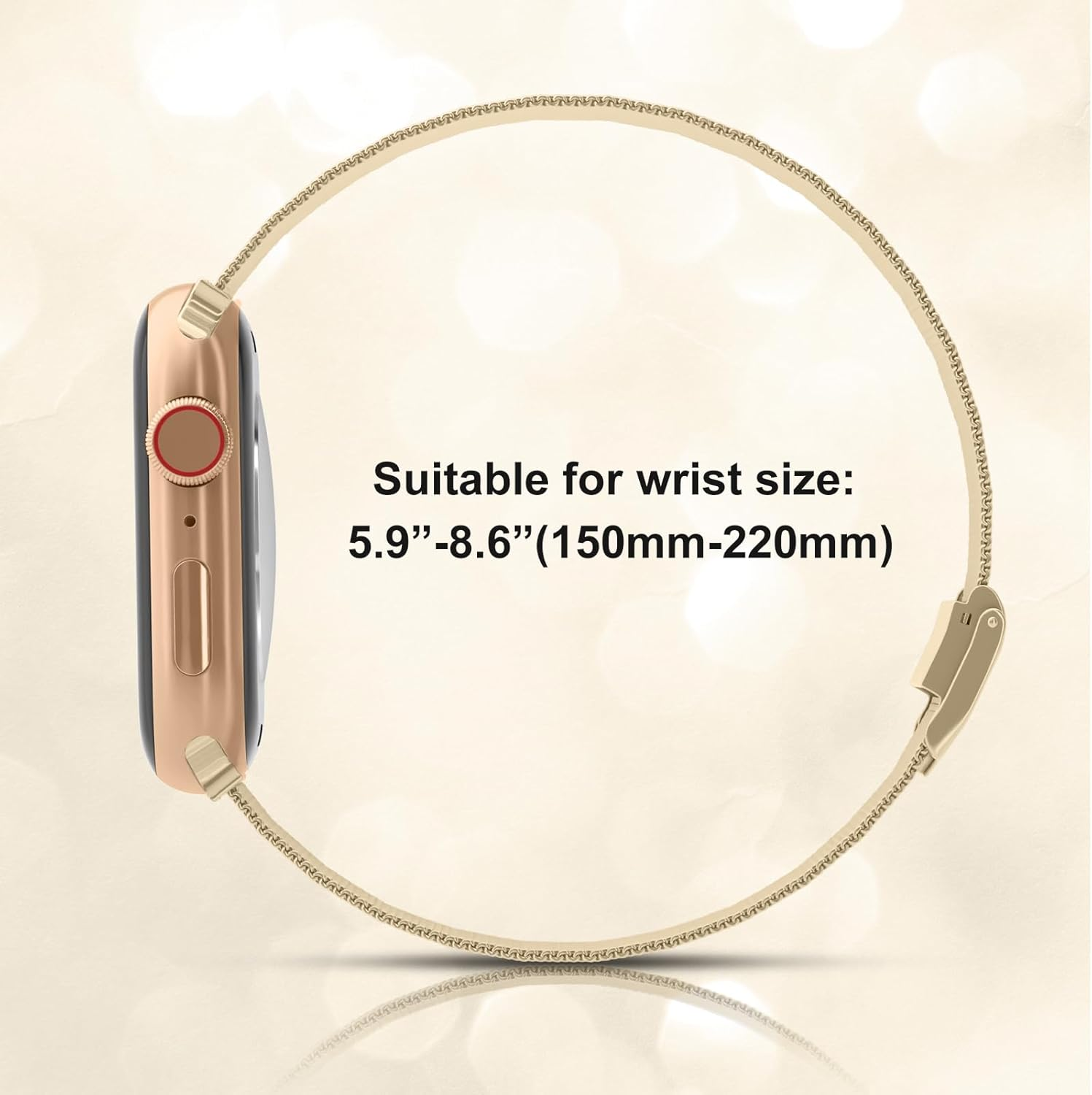 Metal Bands for Apple Watch Band 38Mm 40Mm 41Mm 42Mm Women Men, Soft Magnetic Stainless Steel Milanese Mesh Loop Replacement Strap for Iwatch Series 10/9/8/7/SE/6/5/4/3/2/1 image number 4