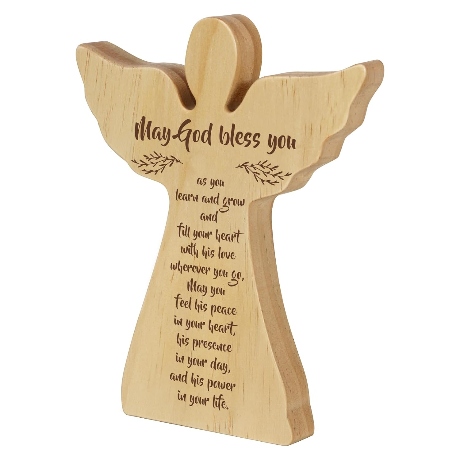 Baptism Gifts for Girl Boy, Baby Christening Gifts for Girls and Boy, Baby Gifts for Girls Boys, Confirmation Gifts for Boy Girl from New Parents, Wooden Angel Decorative Plaques image number 3